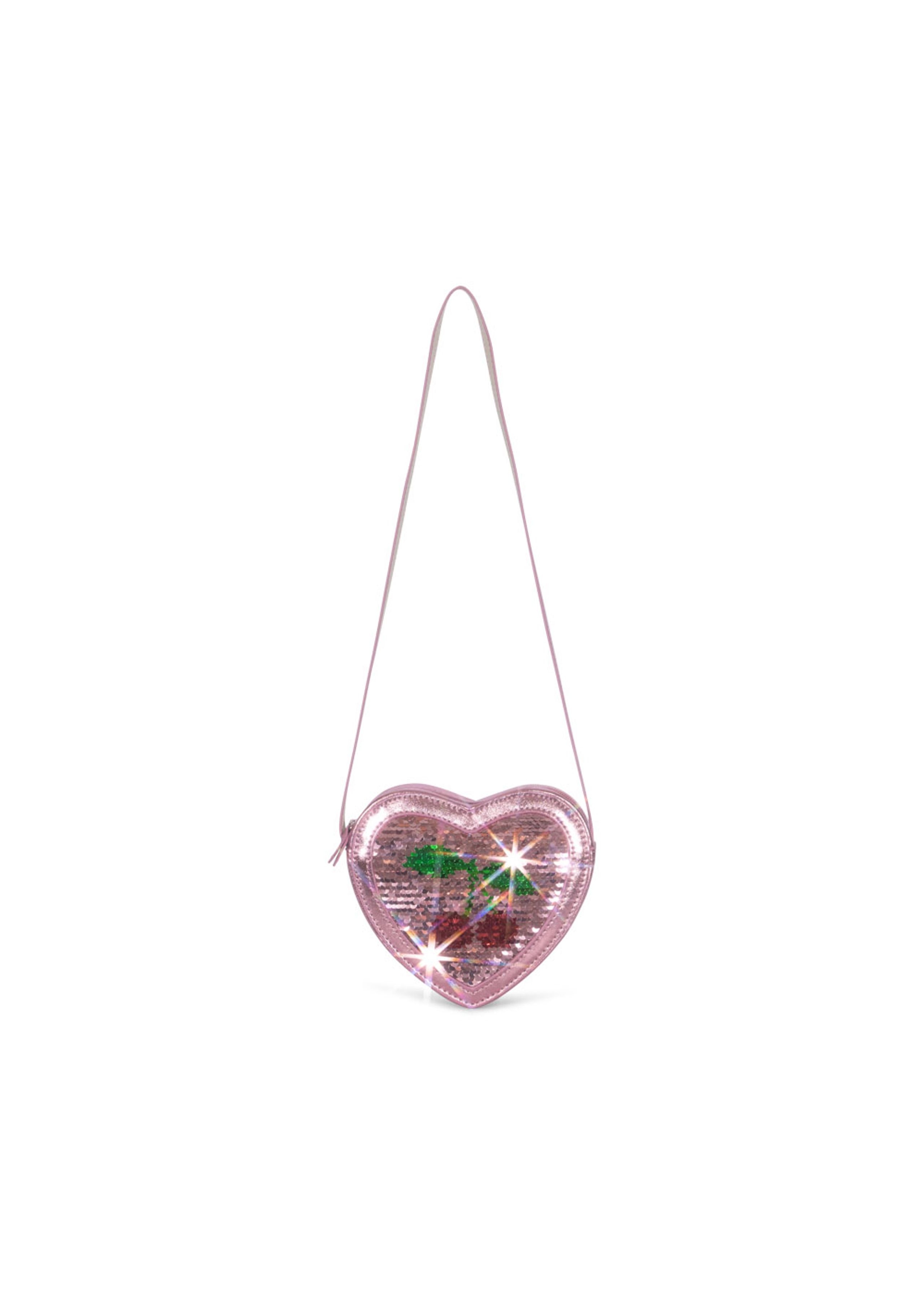 Konges Sløjd - Detská taška - Tut Heart Sequin Bag - ROSE