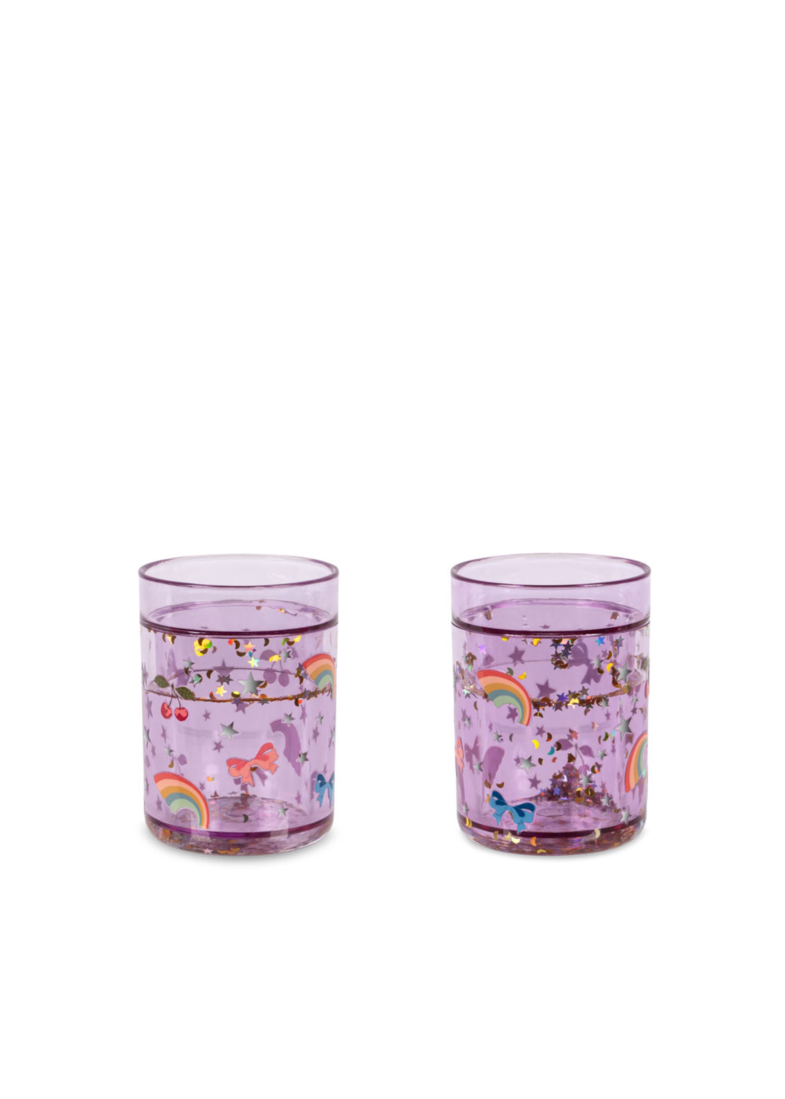 Konges Sløjd - Puchar dla dzieci - 2 Pack Glitter Cups - Rainbow Twinkle