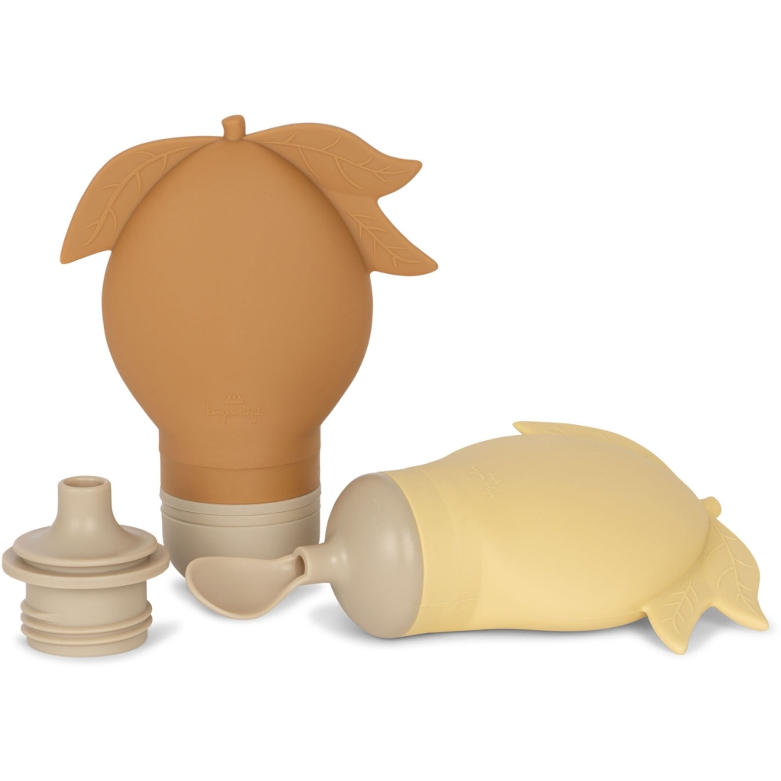 Konges Sløjd - Tazza per bambini - 2 Pack Silicone Smoothie Bag - LIMONADE/CARAMEL