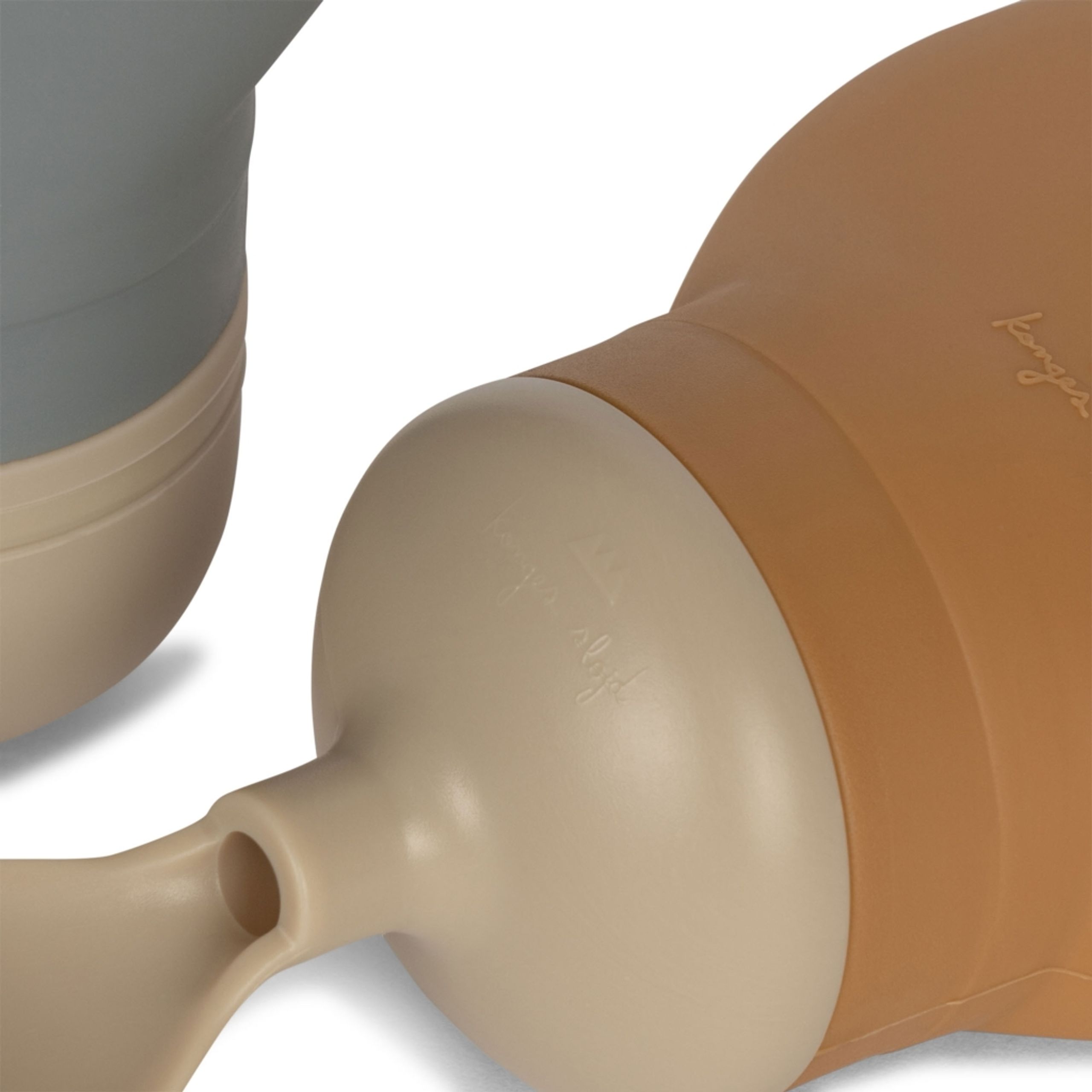 Konges Sløjd - Becher für Kinder - 2 Pack Silicone Smoothie Bag - QUARRY BLUE/ALMOND