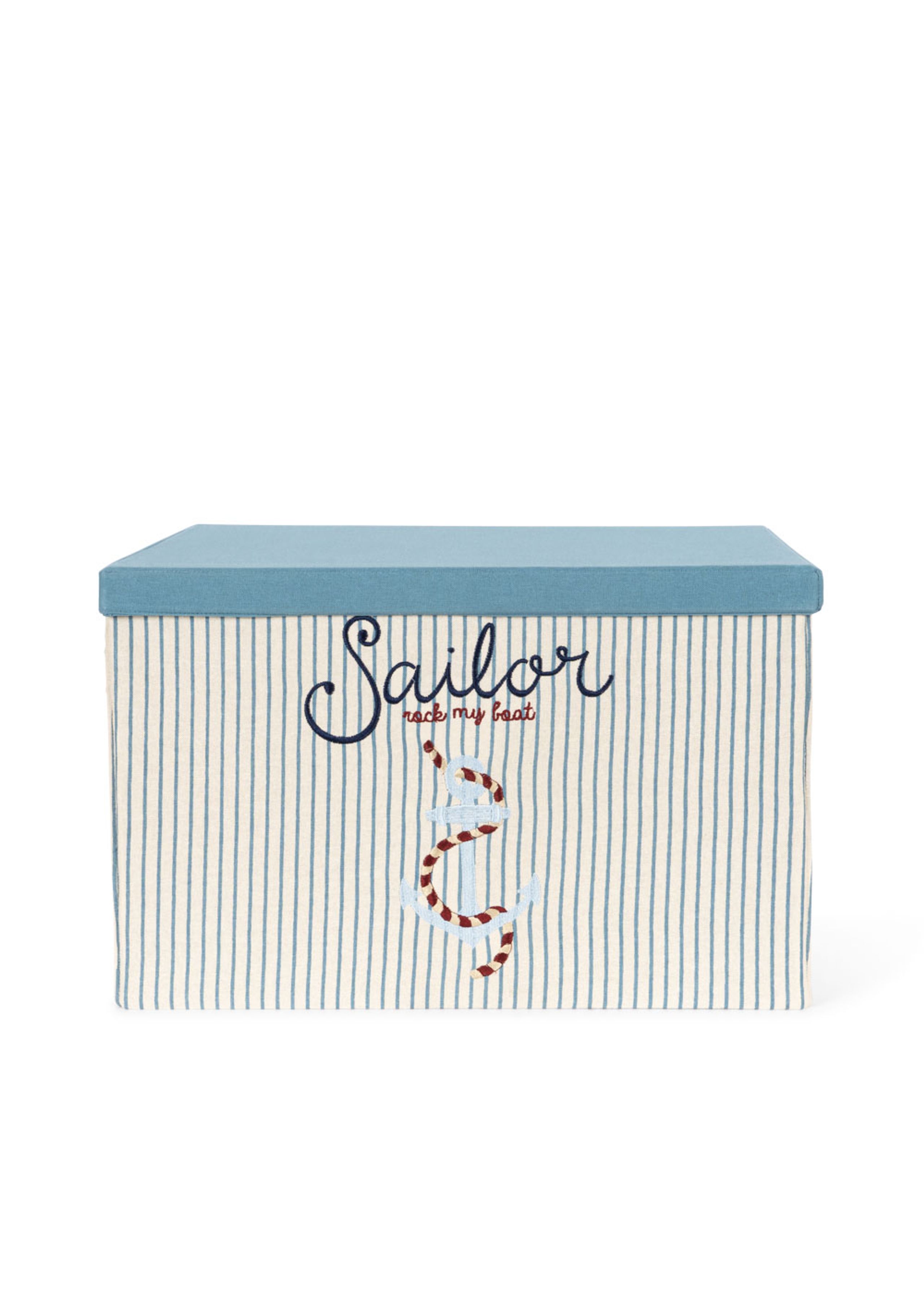 Konges Sløjd - Børneopbevaringsboks - Big Storage Basket - SAILOR