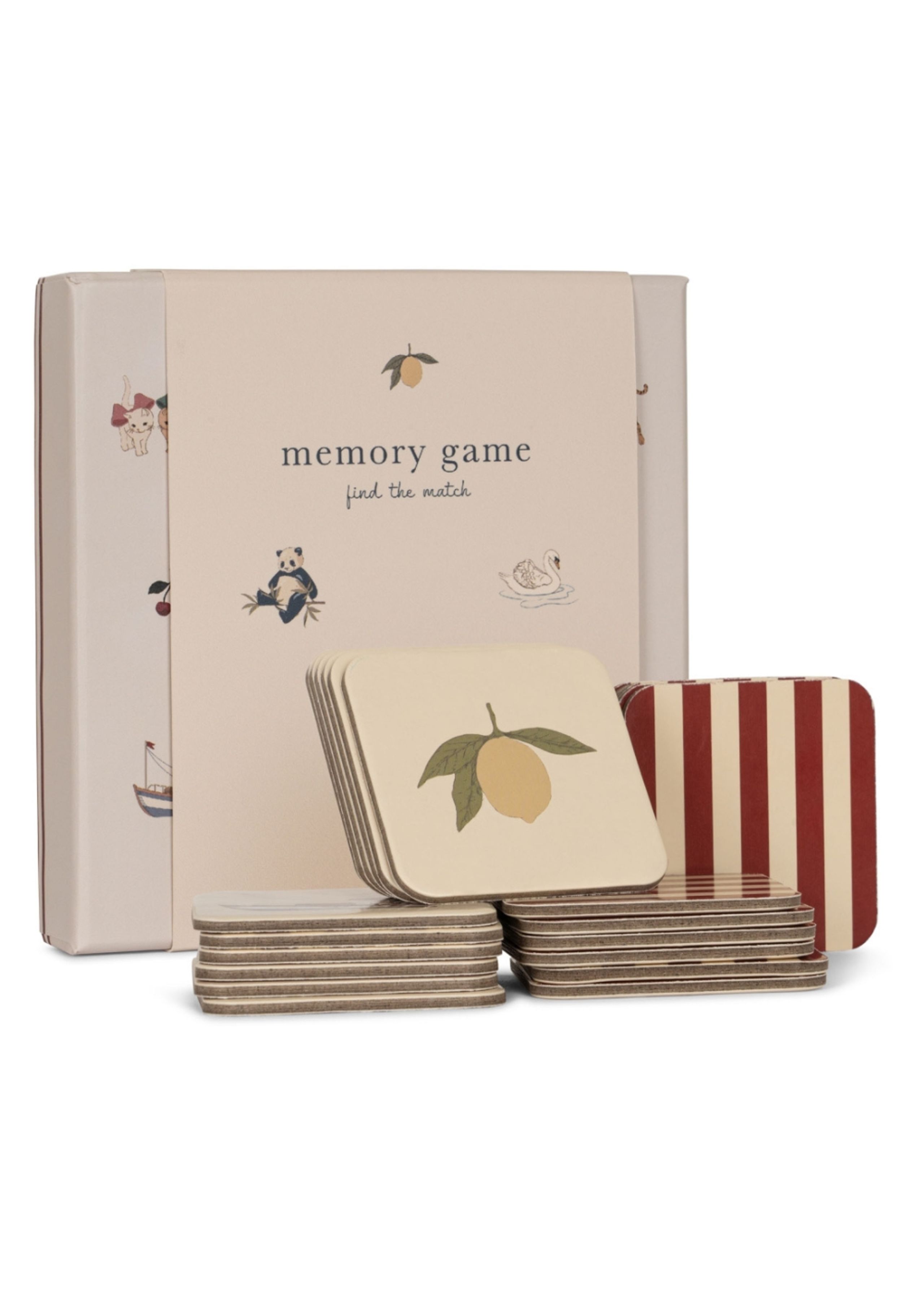 Konges Sløjd - Børnespil - CARDBOARD MEMORY GAME FSC - Beige