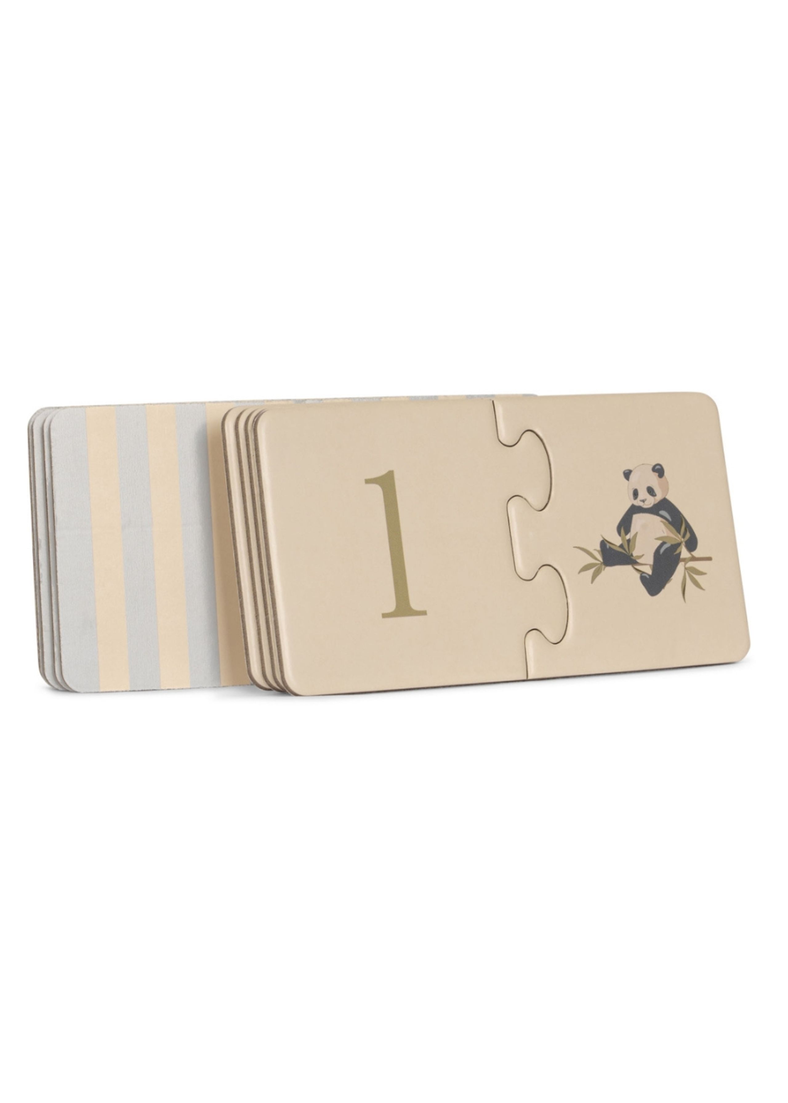 Konges Sløjd - Børnespil - CARDBOARD PUZZLE NUMBERS FSC - Beige