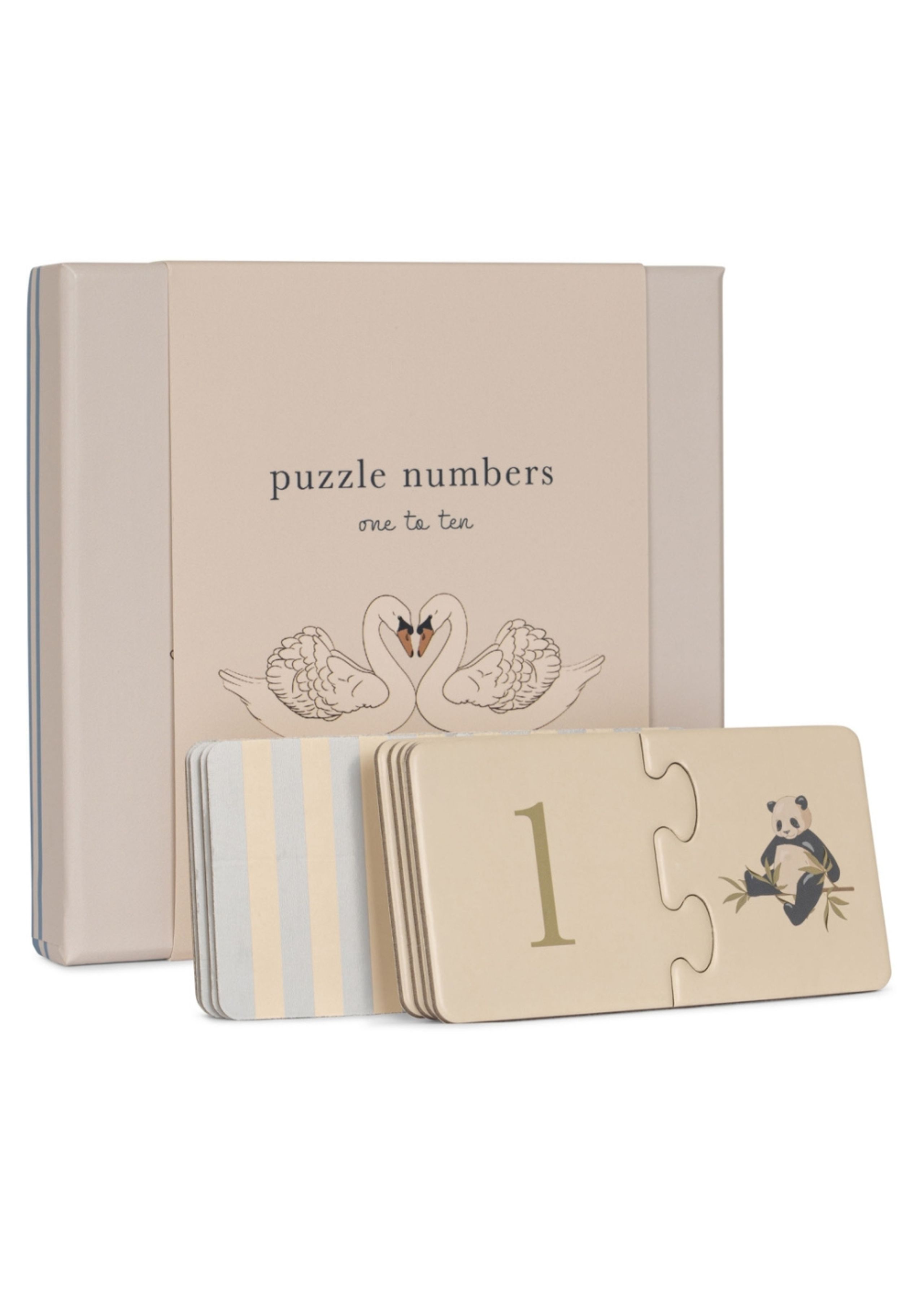Konges Sløjd - Børnespil - CARDBOARD PUZZLE NUMBERS FSC - Beige