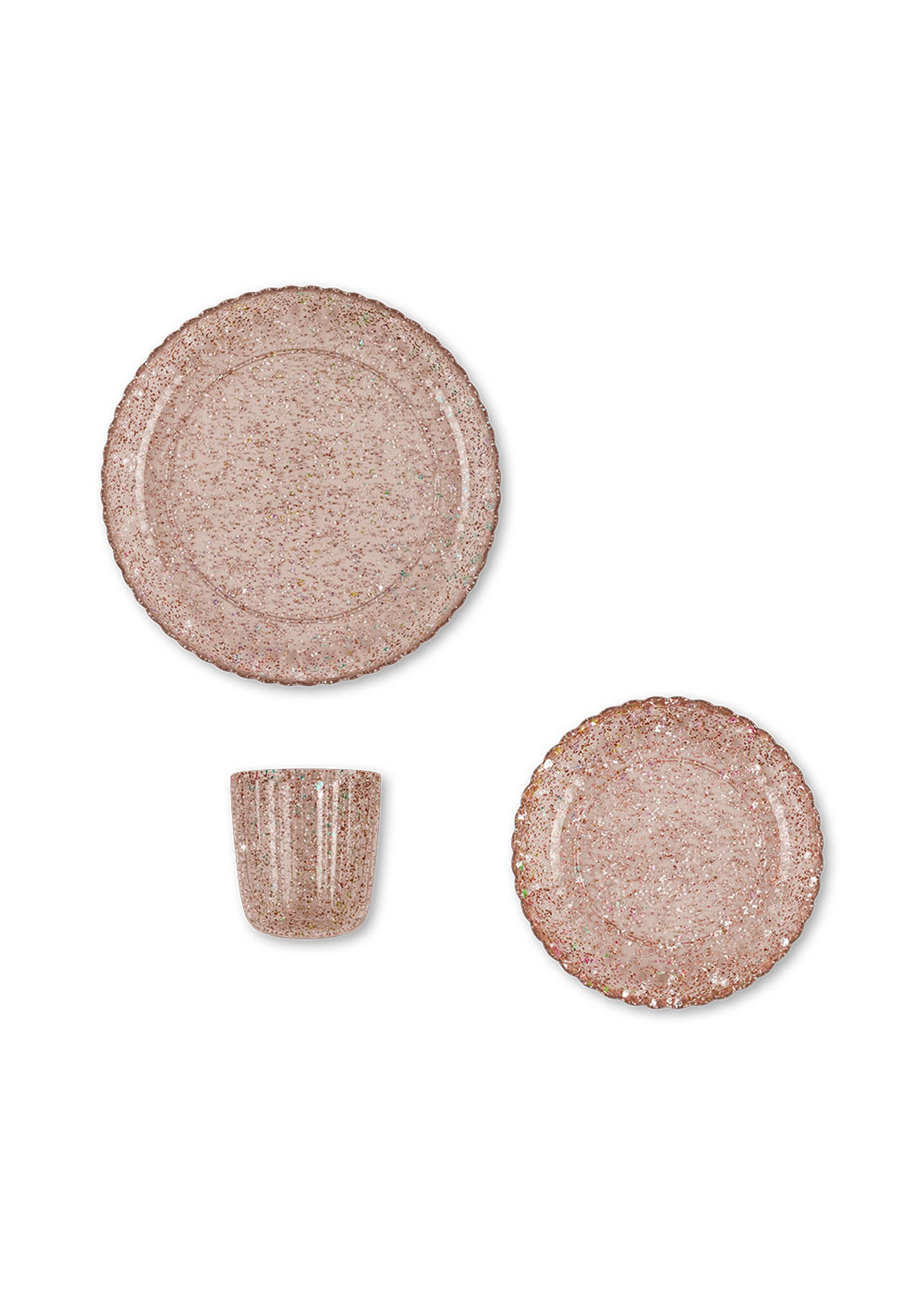 Konges Sløjd - Vaisselle pour enfants - Dinner Set Glitter - SPARKLING BLUSH