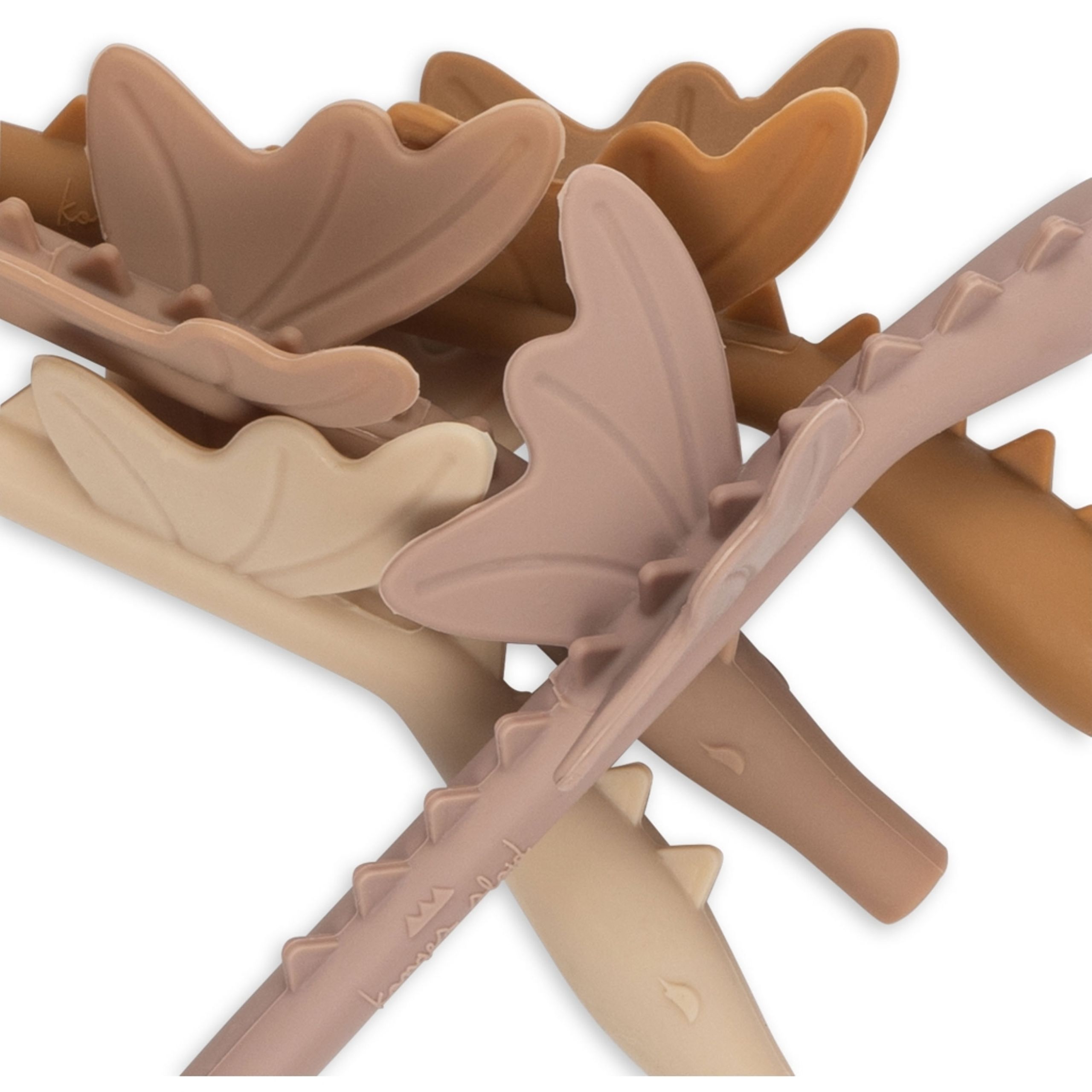 Konges Sløjd - Cannucce per bambini - 4 Pack Silicone Straws Mix - BLUSH MIX