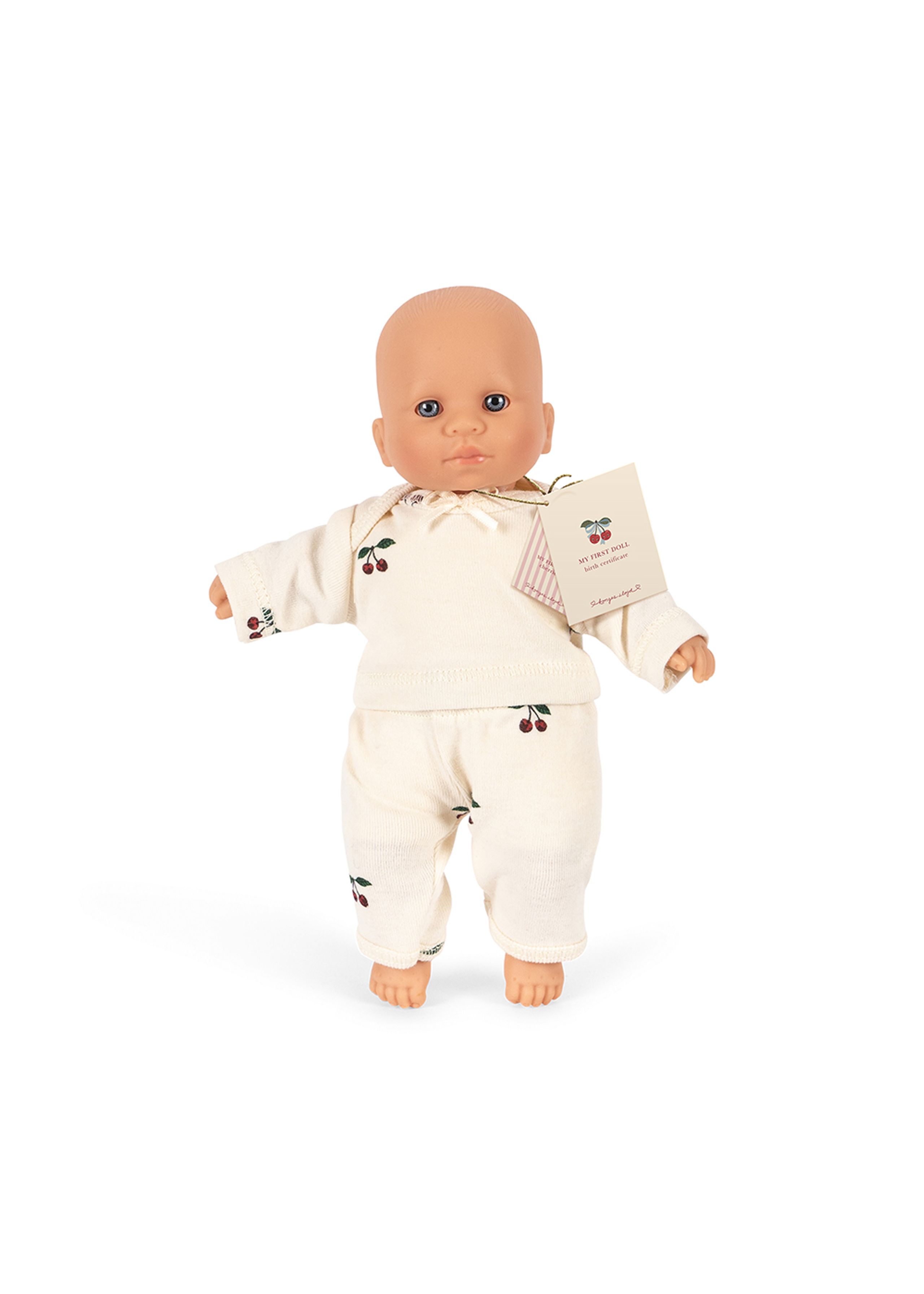 Konges Sløjd - Loutka - My First Mini Doll - CHERRY AOP