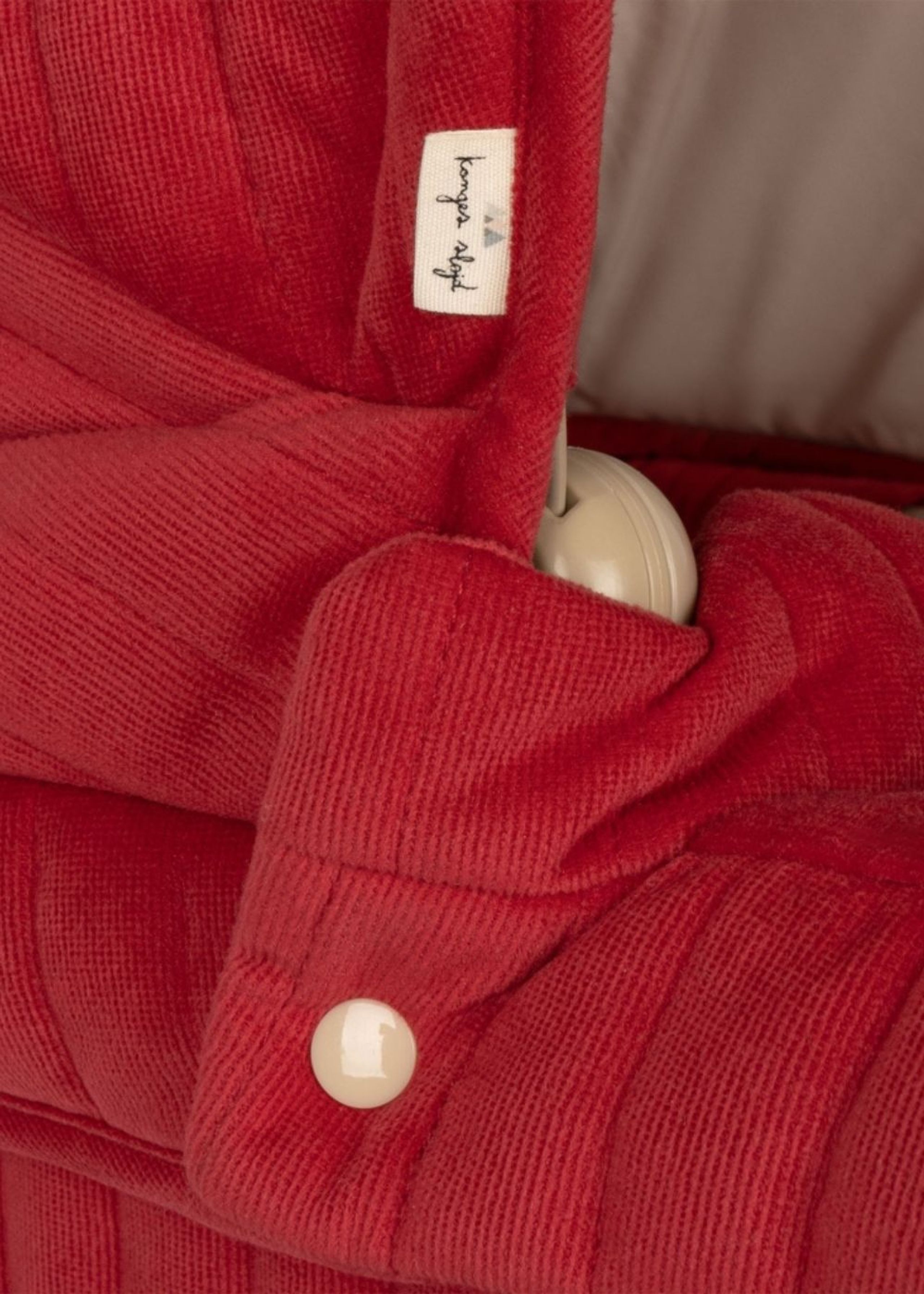 Konges Sløjd - Doll accessories - Doll Pram Corduroy - Red