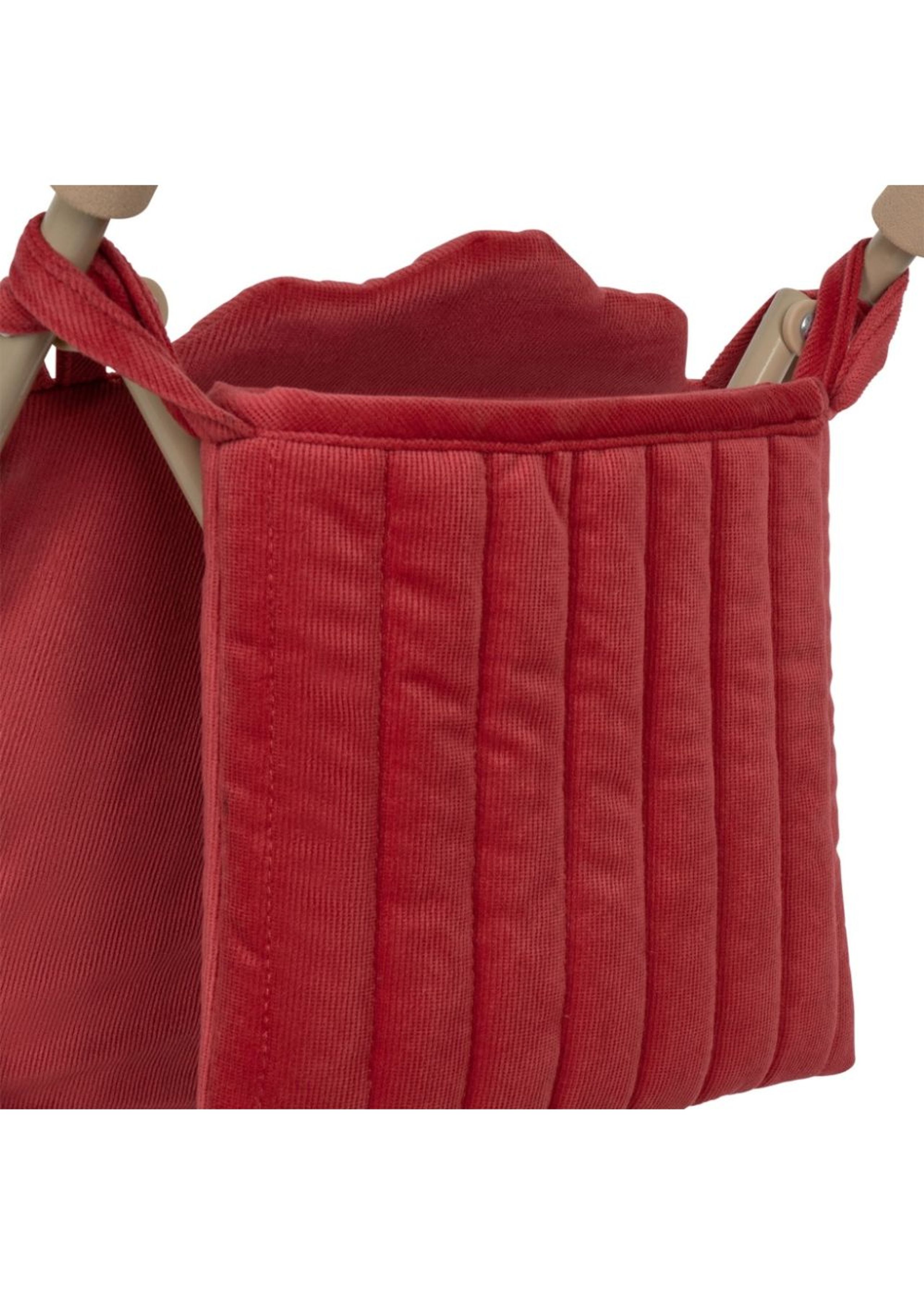 Konges Sløjd - Accessori per bambole - Doll Stroller Corduroy - Red