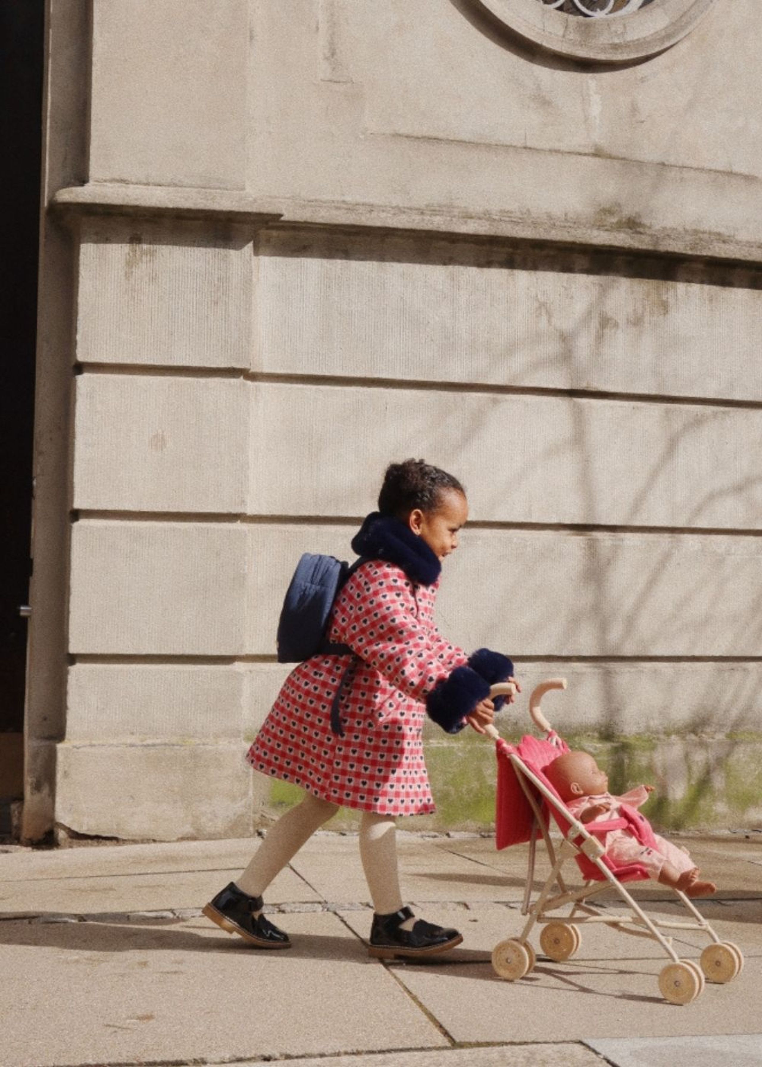 Konges Sløjd - Accessori per bambole - Doll Stroller Corduroy - Red