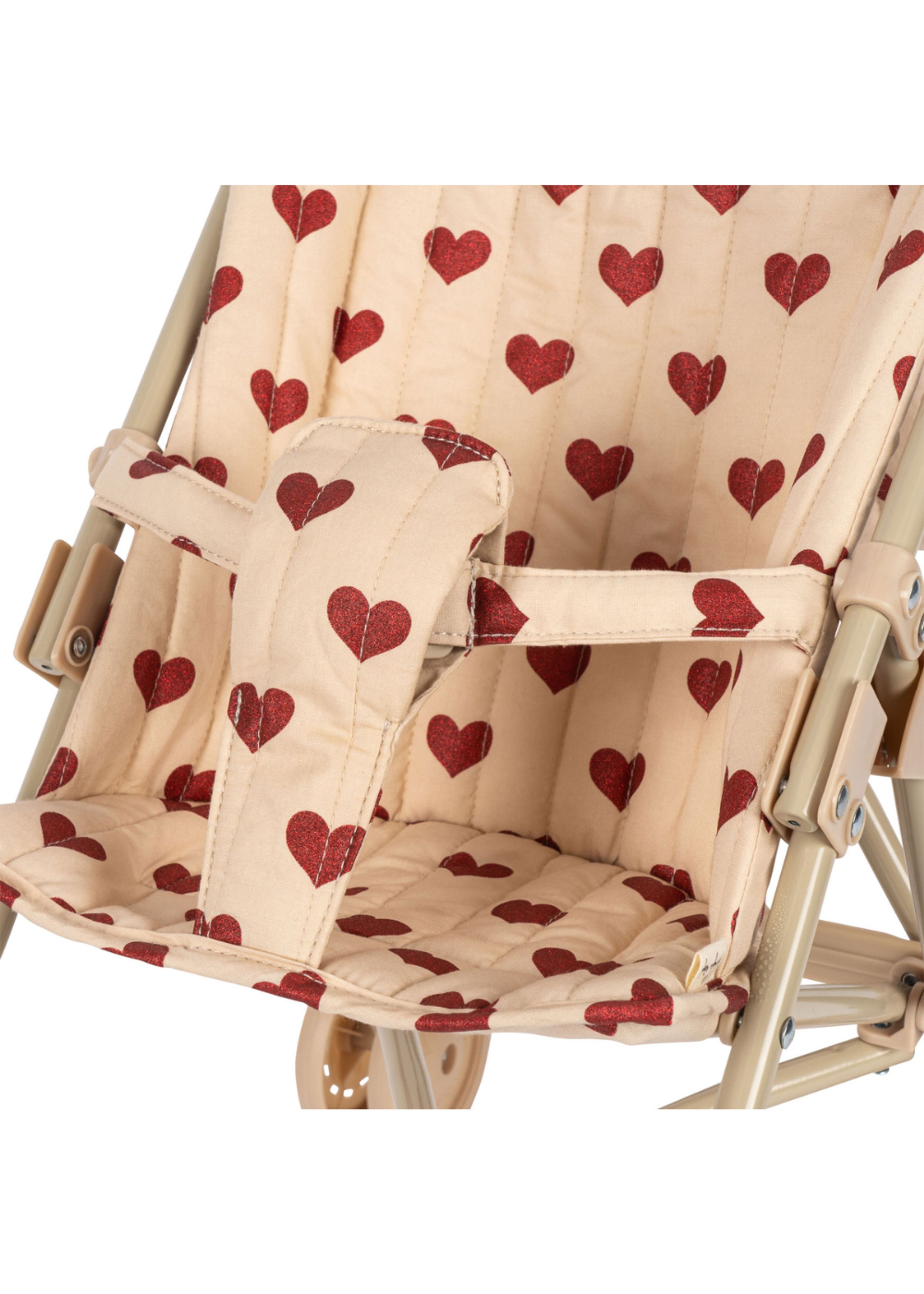 Konges Sløjd - Accessoires pour poupées - Doll stroller valentine - Amour rouge