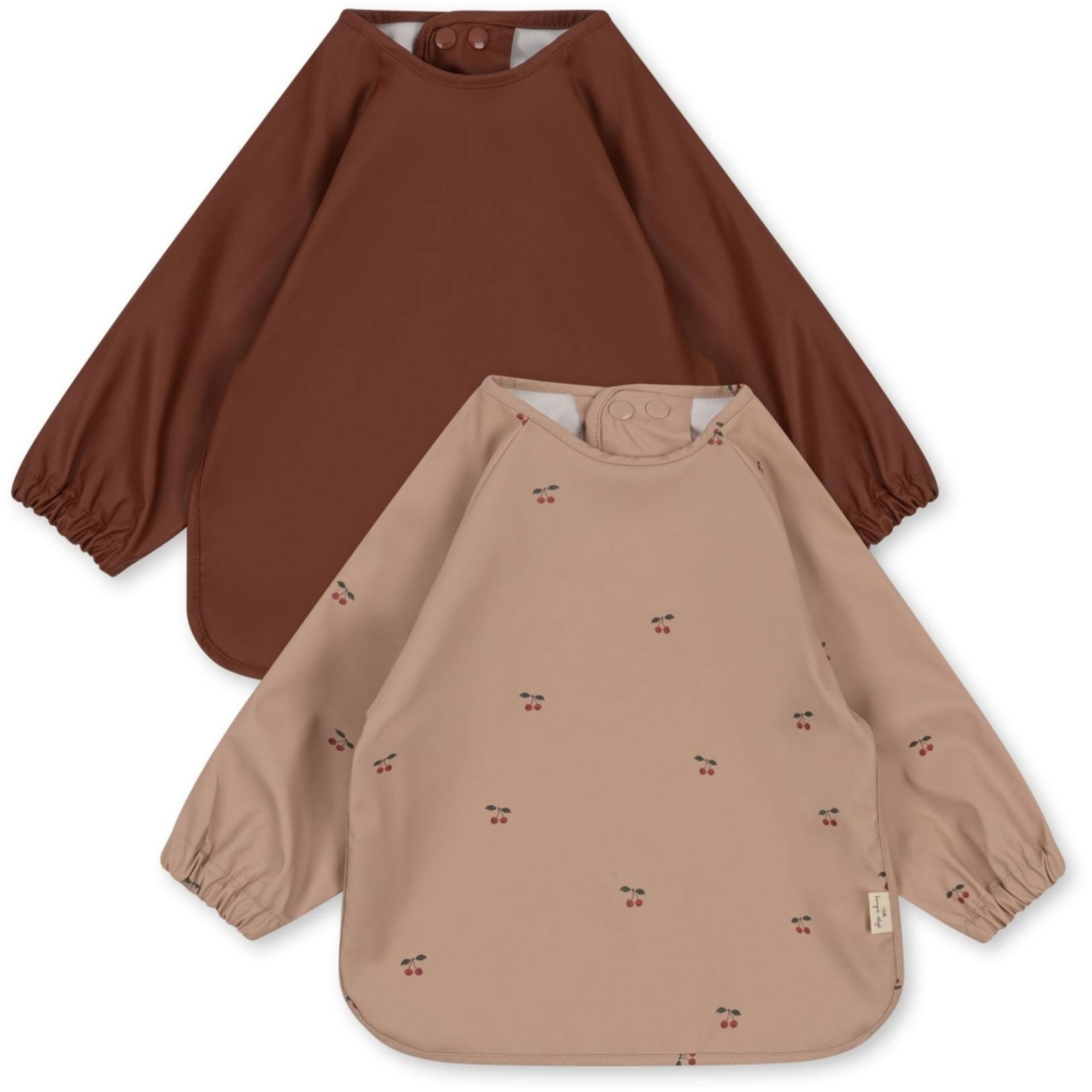 Konges Sløjd - Bib - 2 Pack Dinner Bib With Sleves - Cherry