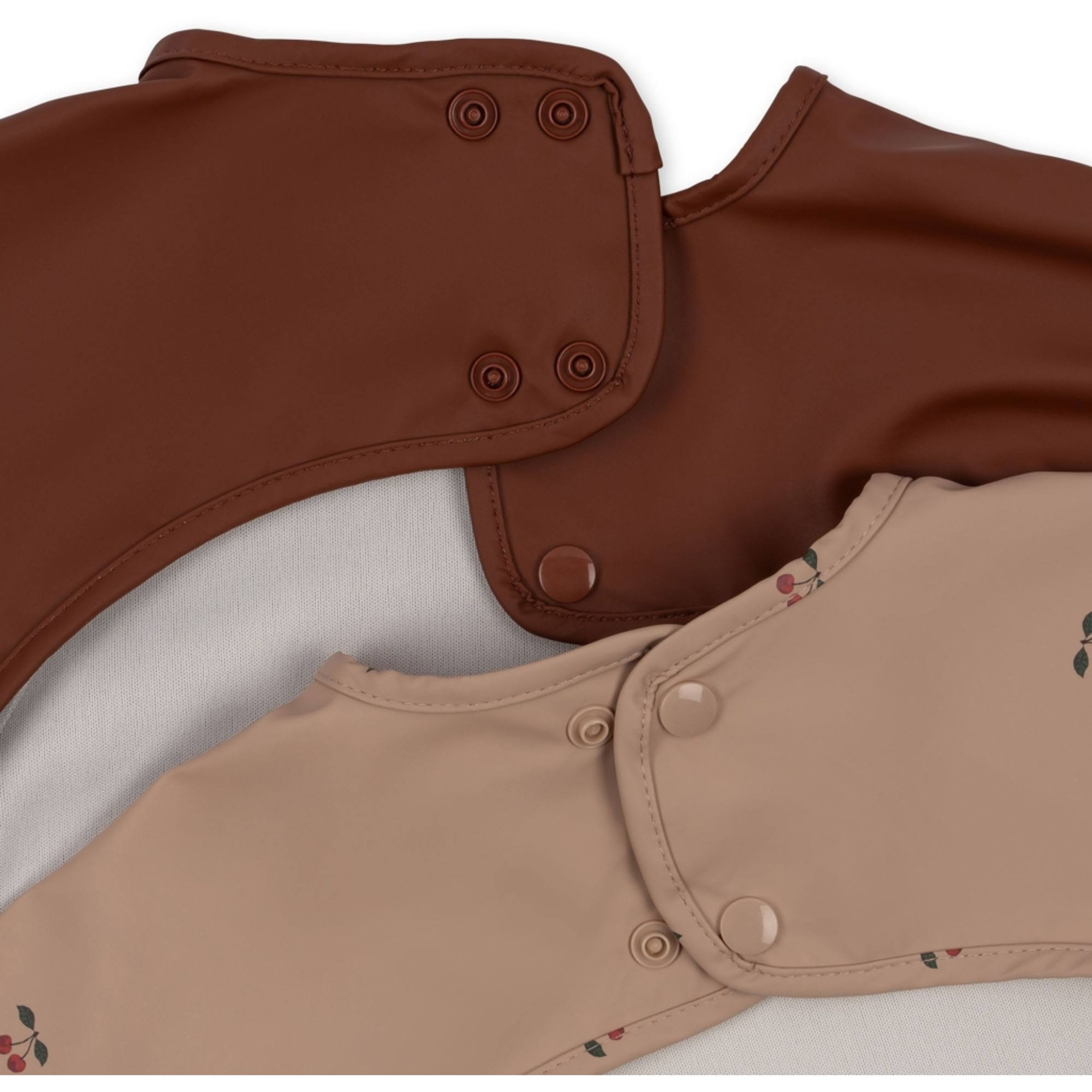 Konges Sløjd - Bib - 2 Pack Dinner Bib With Sleves - Cherry