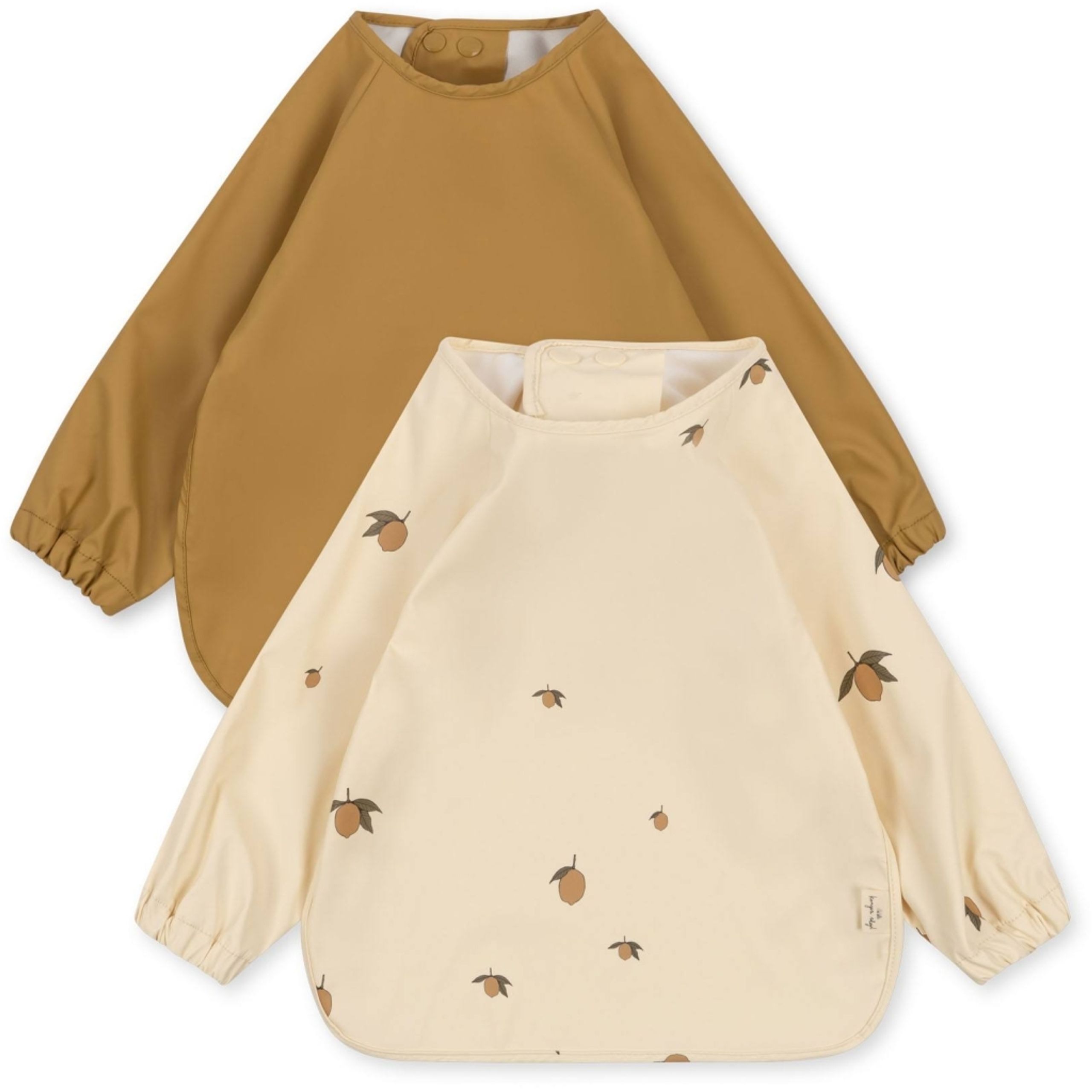 Konges Sløjd - Bib - 2 Pack Dinner Bib With Sleves - Lemon