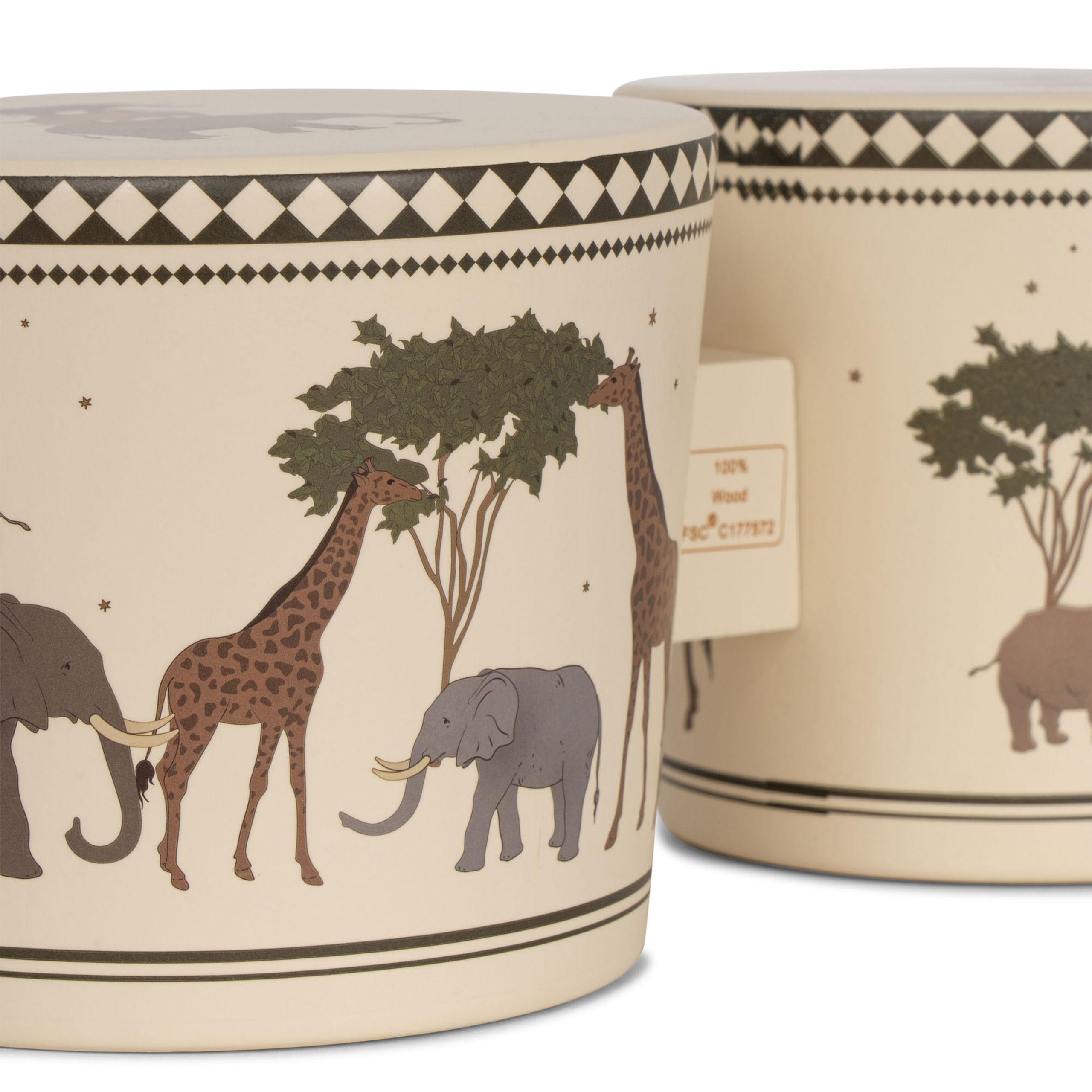 Konges Sløjd - - Wooden Bongo Drums Fsc - SAFARI