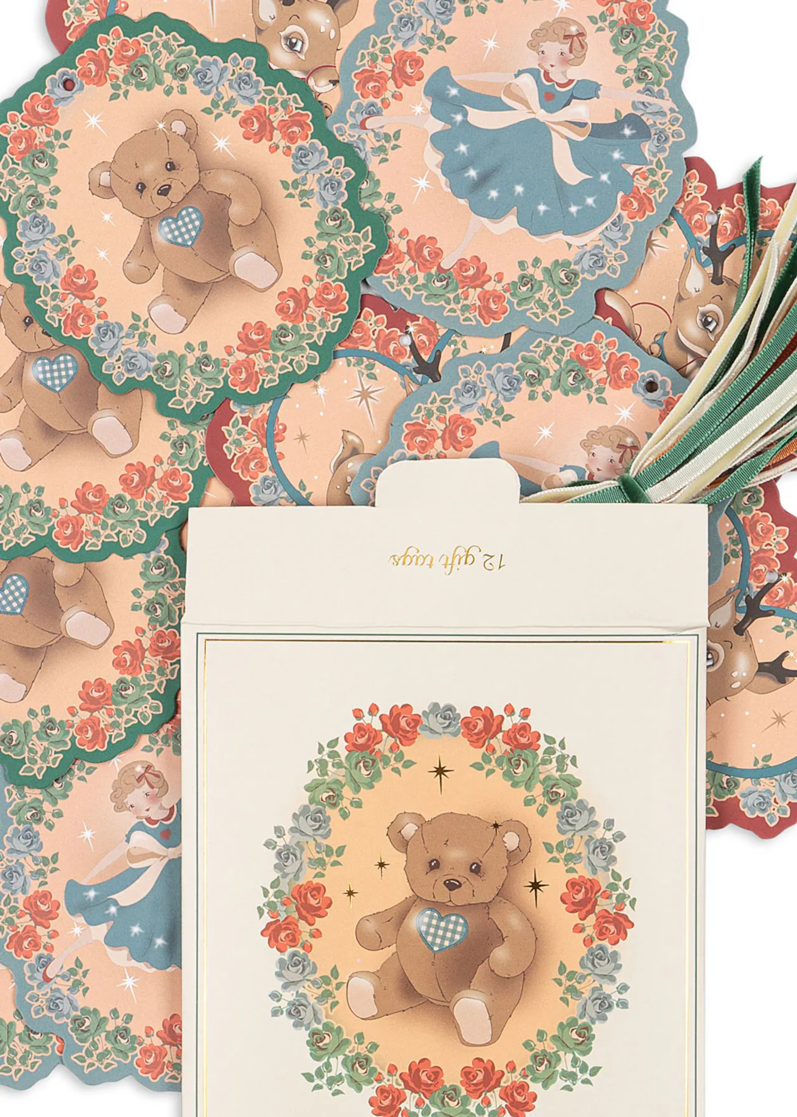 Konges Sløjd - Kort - Christmas Gift Tags Fsc - DEER DIARY/TEDDY