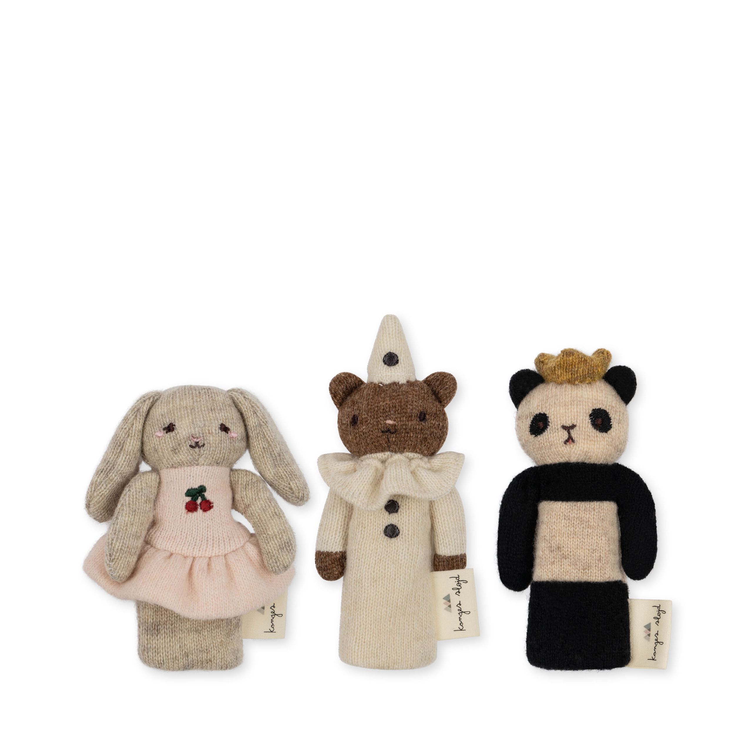 Konges Sløjd - Legetøj - 3 Pack Finger Puppets - MULTI