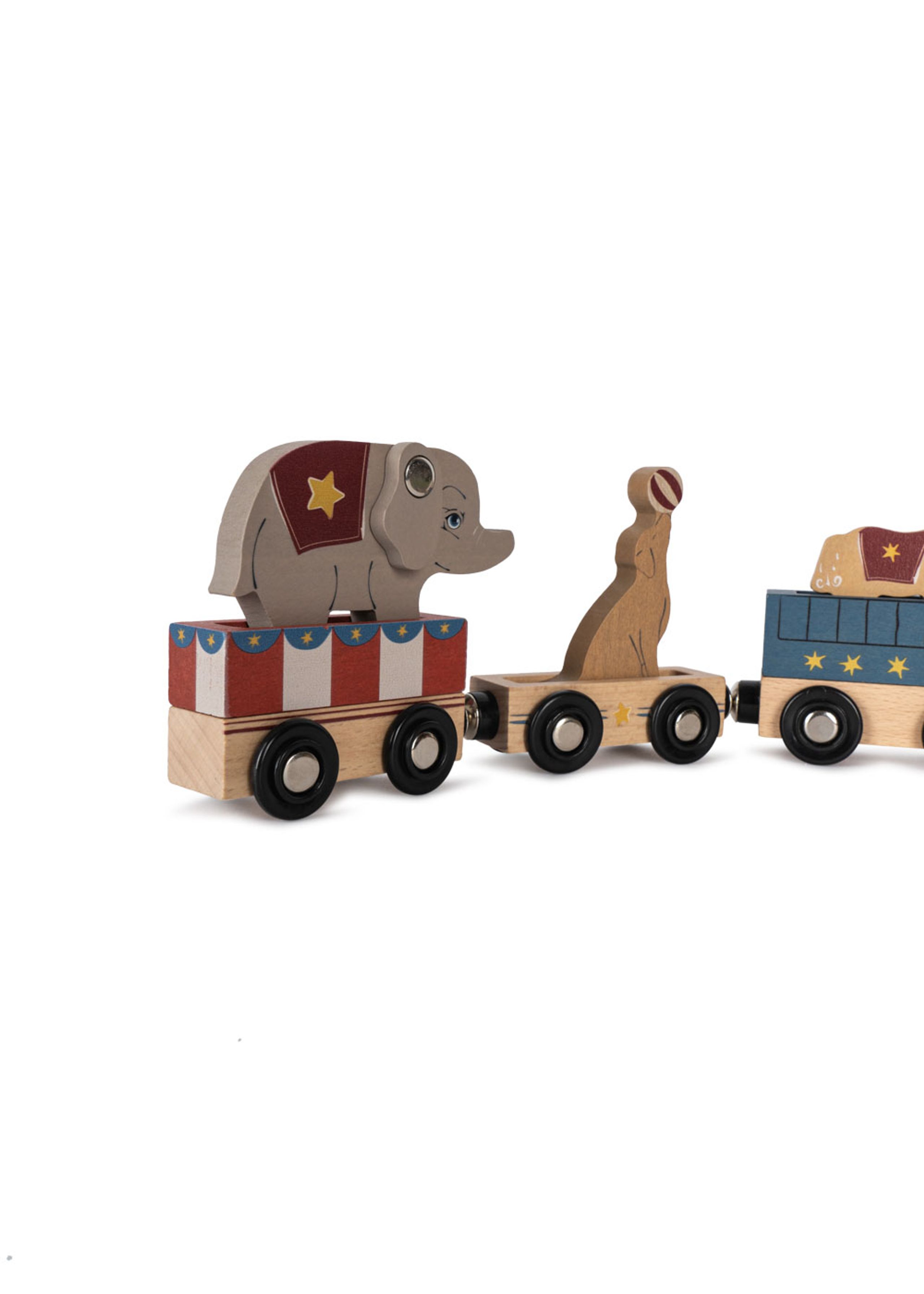 Konges Sløjd - Hračky - Wooden Animal Train - MULTI