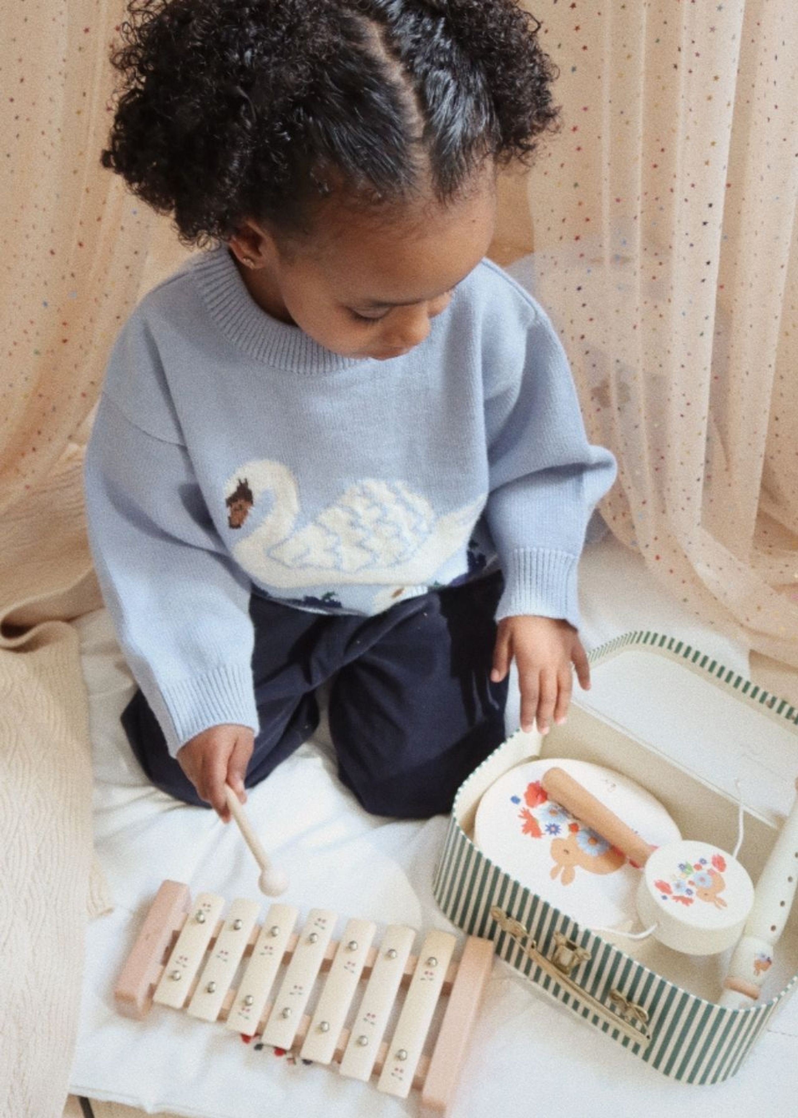 Konges Sløjd - Hudební sada - Wooden Music Xylophone - Cherry