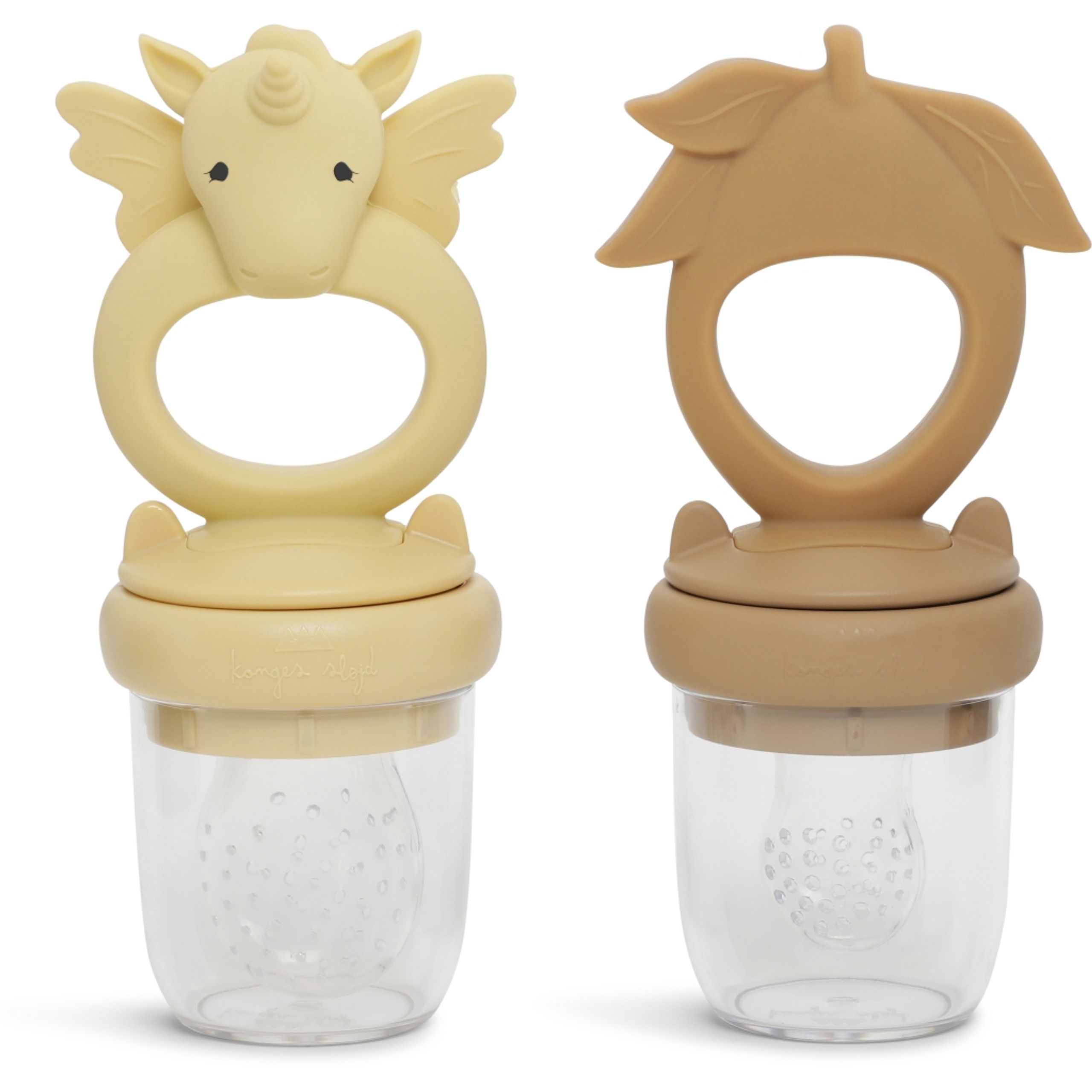 Konges Sløjd - Biberón - 2 PACK FRUIT FEEDING PACIFIER UNICORN - LIMONADE/ALMOND