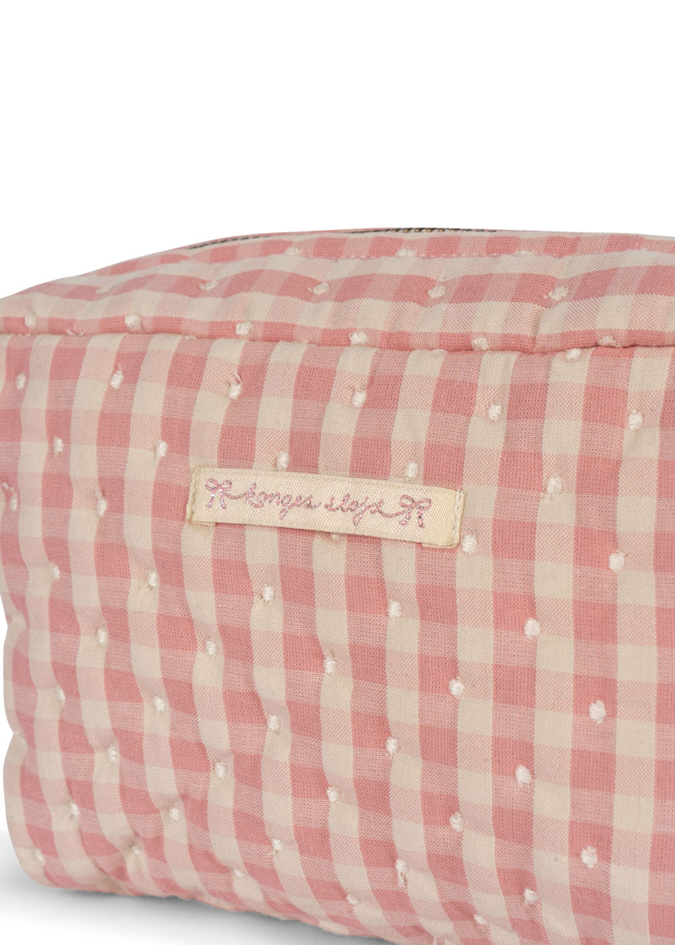 Konges Sløjd - Toaletní taška - Seersucker Small Toiletry Bag - POWDER PINK CHECK