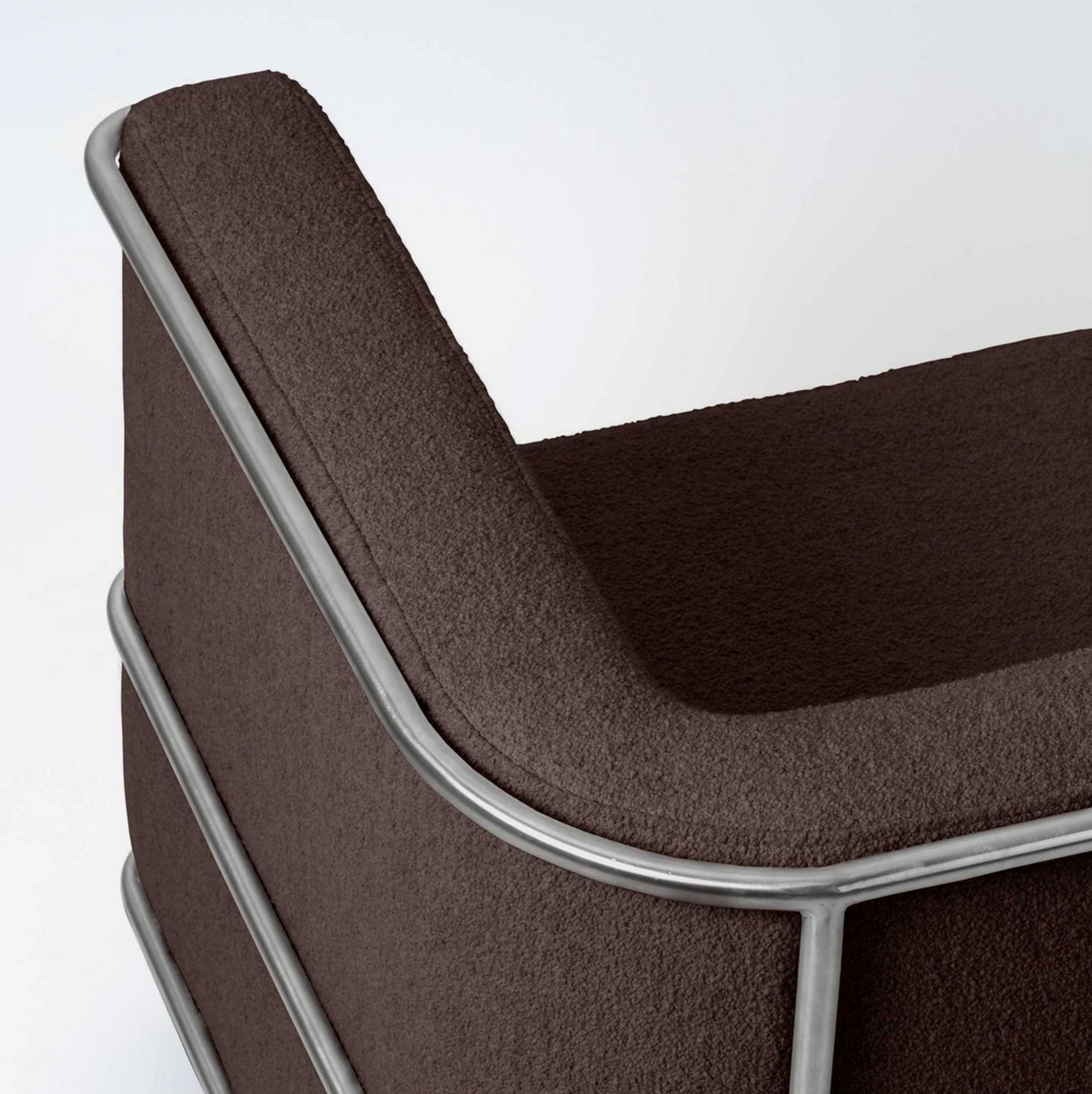 Kristina Dam - Couch - Modernist Sofa 2-Seater - Chokolate brown - Bouclé