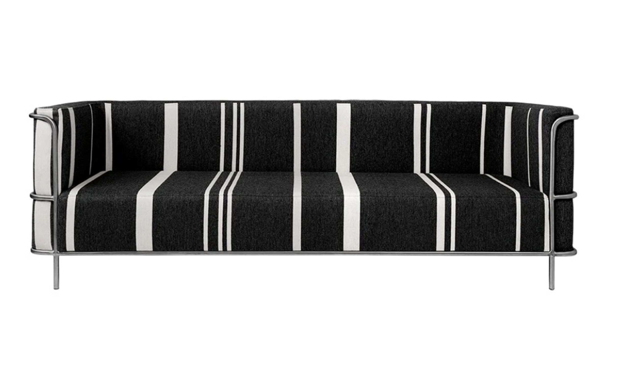 Kristina Dam Studio - Couch - Modernist Sofa 3-Seater - Black - Gabriel Savak Textile