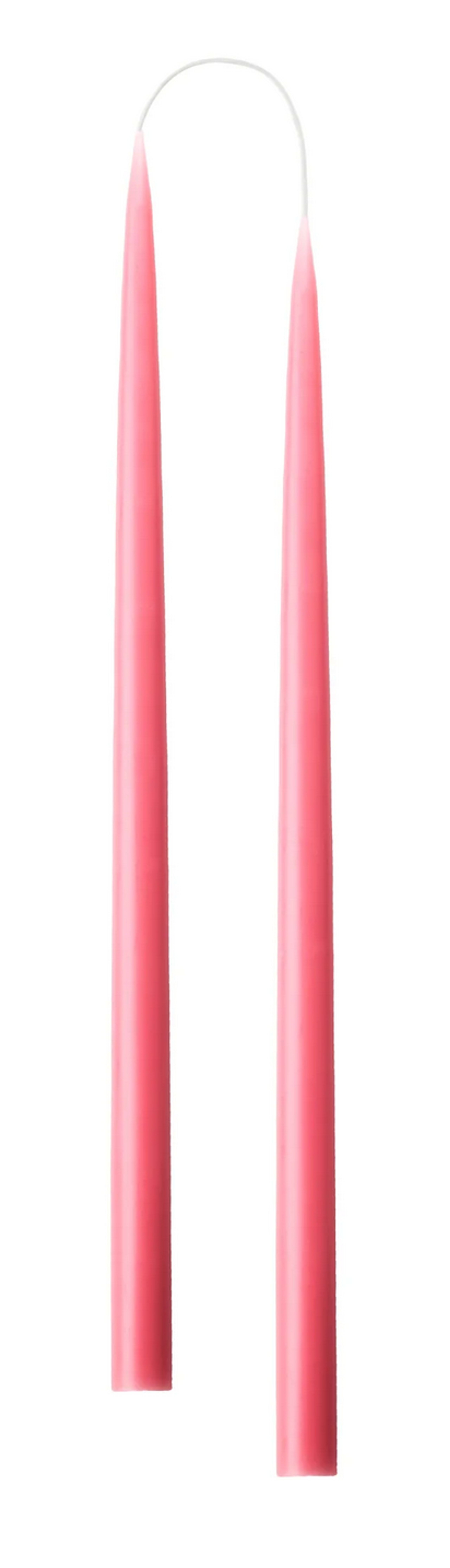 KunstIndustrien - Candles - Hand dipped candle 2 pcs. - Pastel Rose #82