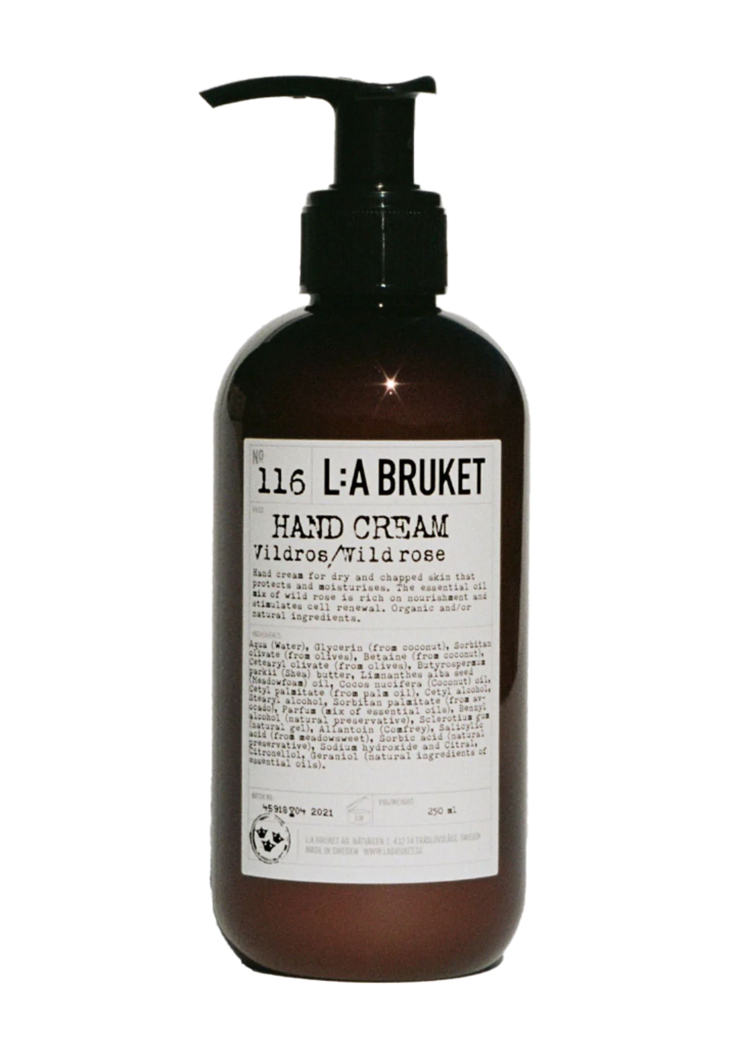 L:A Bruket - Hand Cream - L:A Bruket - Hand cream 250 ml - No. 116 - Vildros