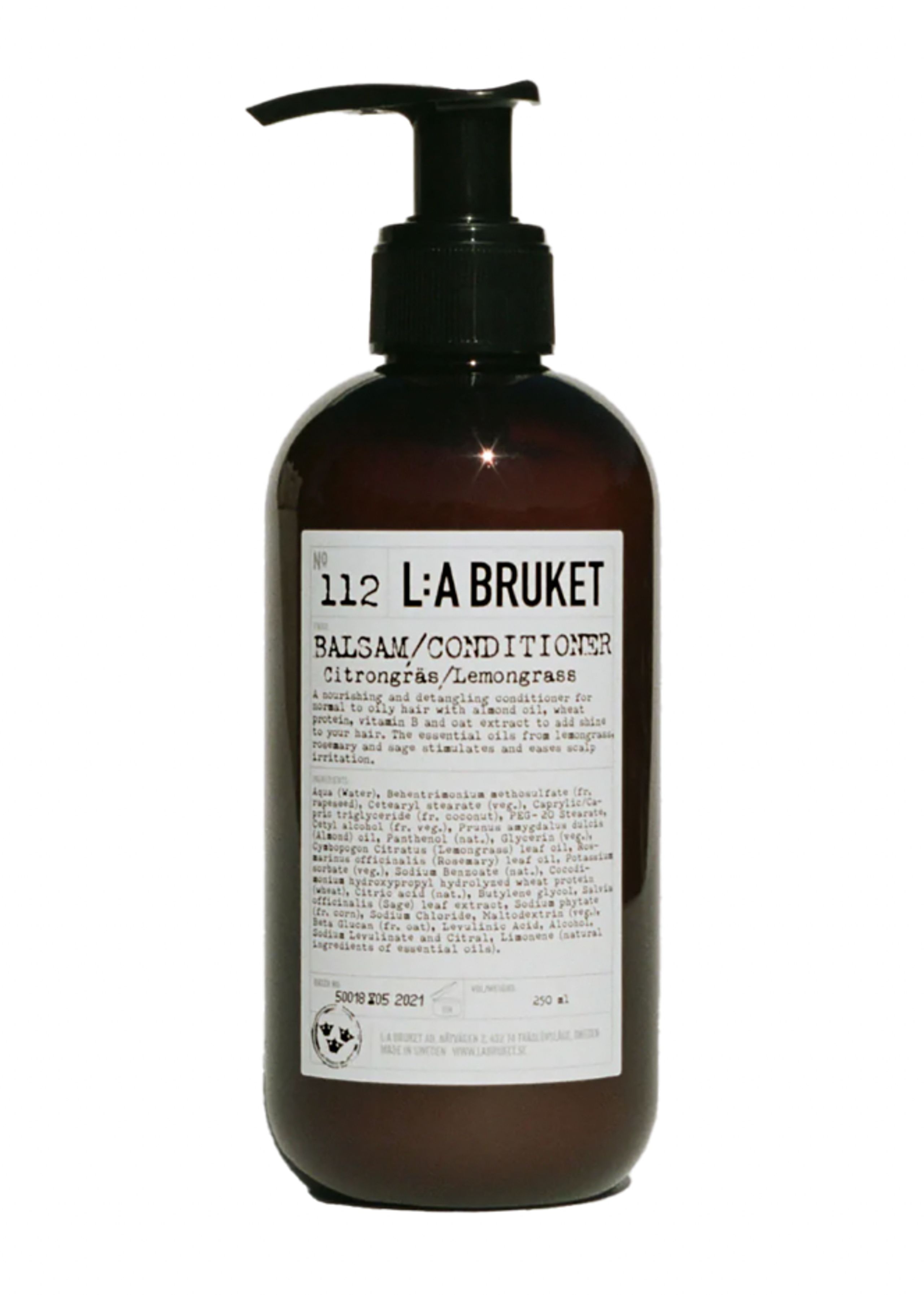 L:A Bruket - Savon - No. 112 Conditioner Lemongrass - No. 112 - Citrongræs - 240 ml