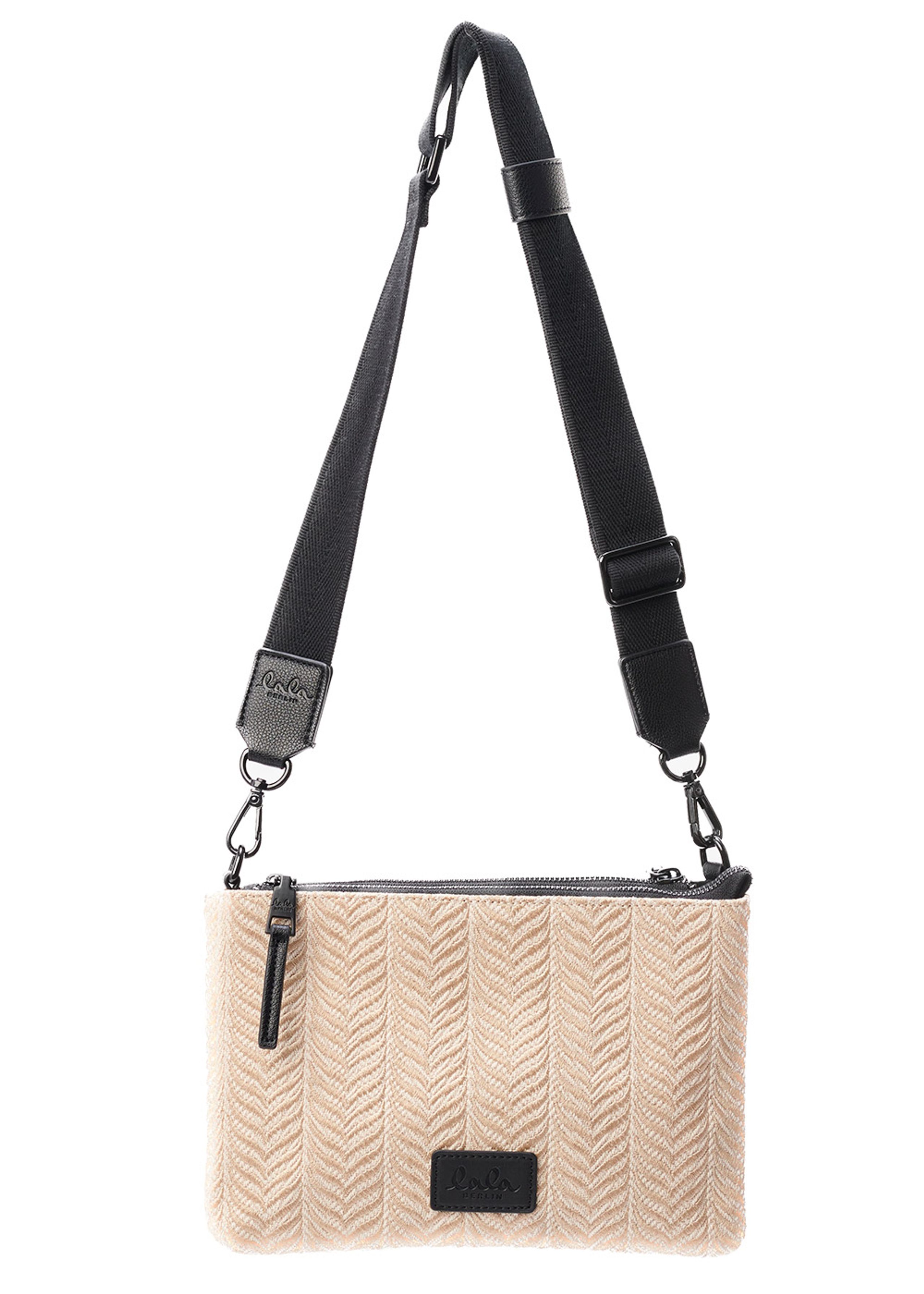 LALA Berlin - - Crossbody Pouch Marte - chevron creme brulee