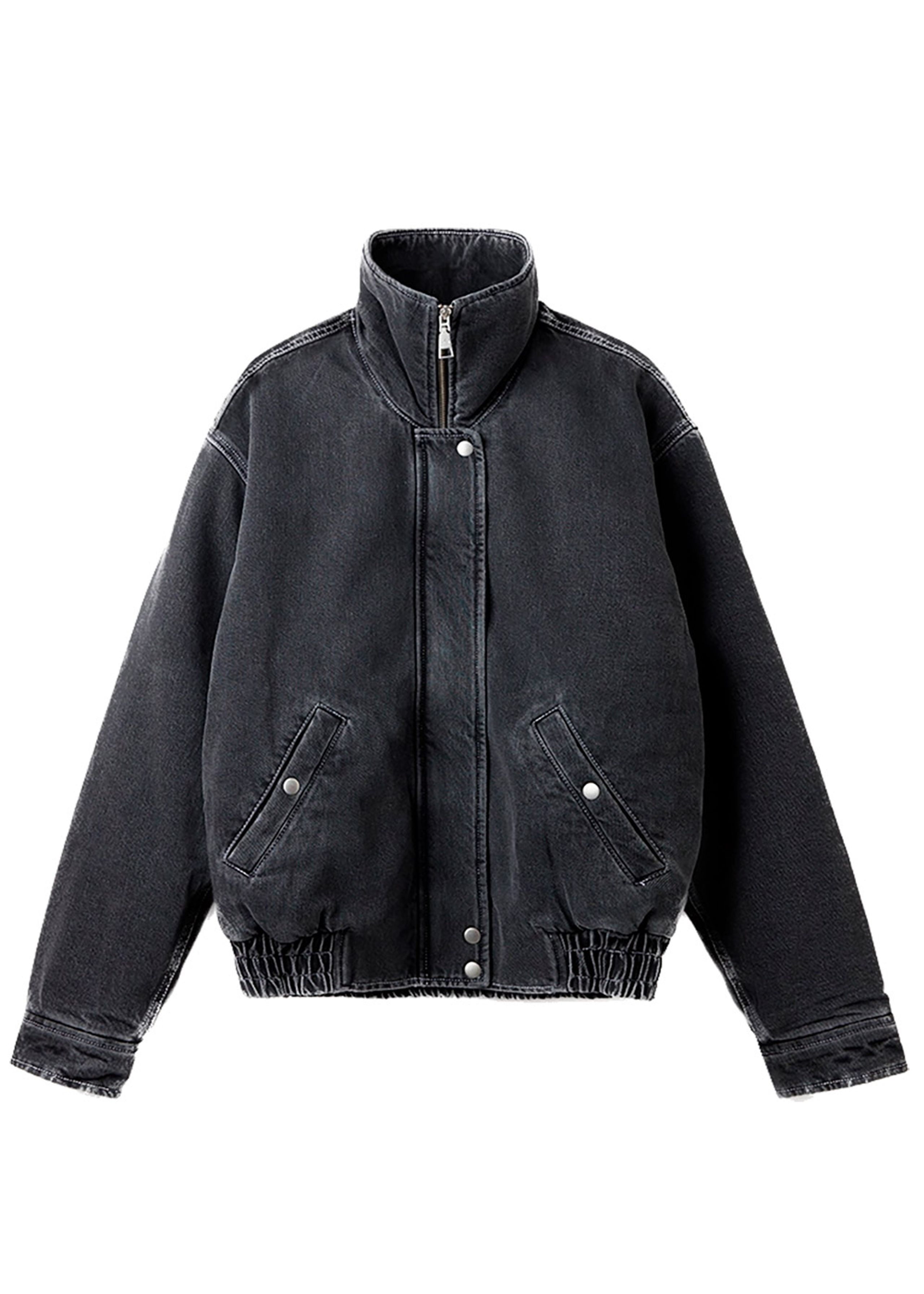 LALA Berlin - Kurtka - Jacket Juno Padded Denim - Washed Black