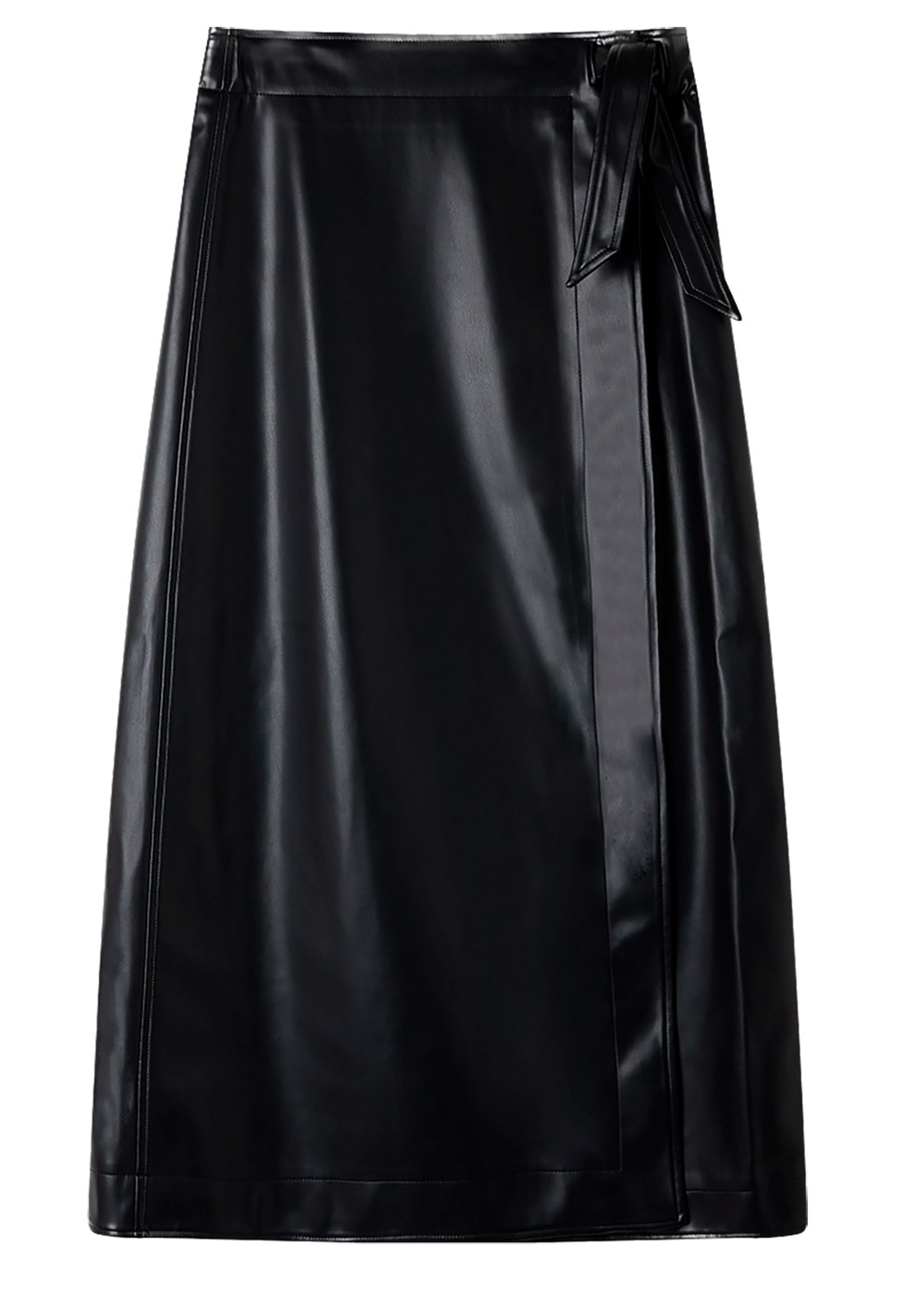 LALA Berlin - Kjol - Skirt Sienna Vegan Leather - Black