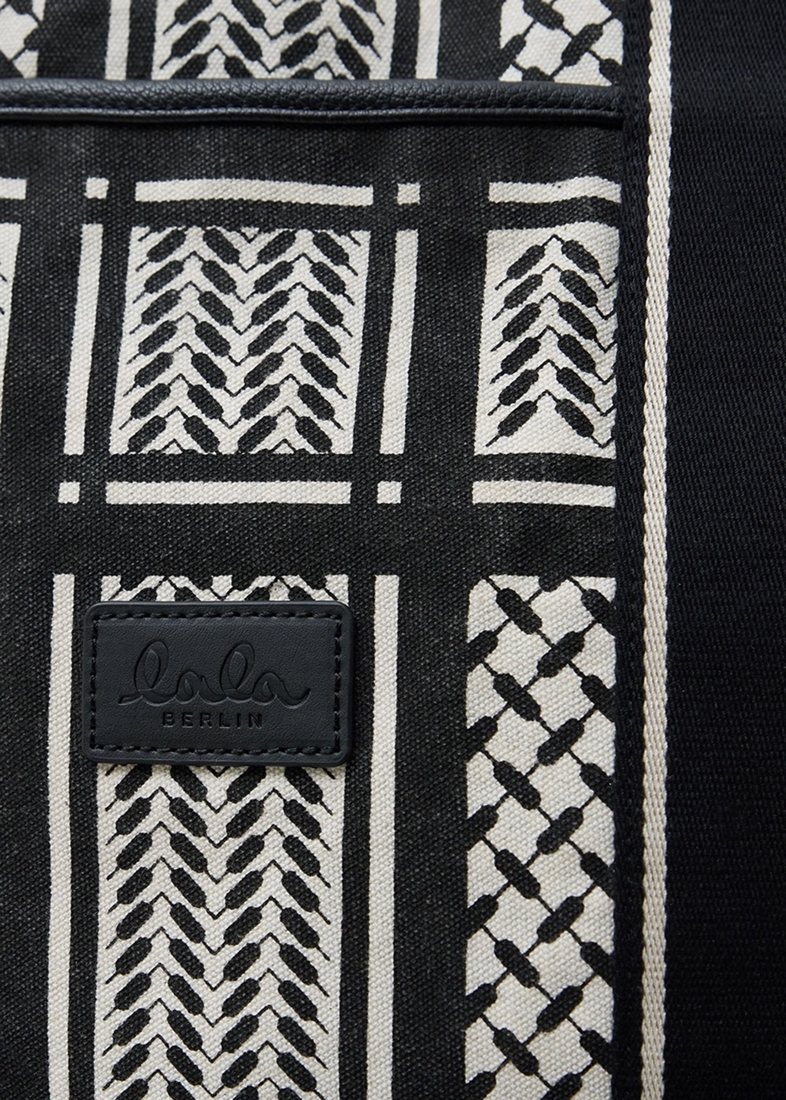 LALA Berlin - Alhelí - East West Tote Merge - heritage stripe black
