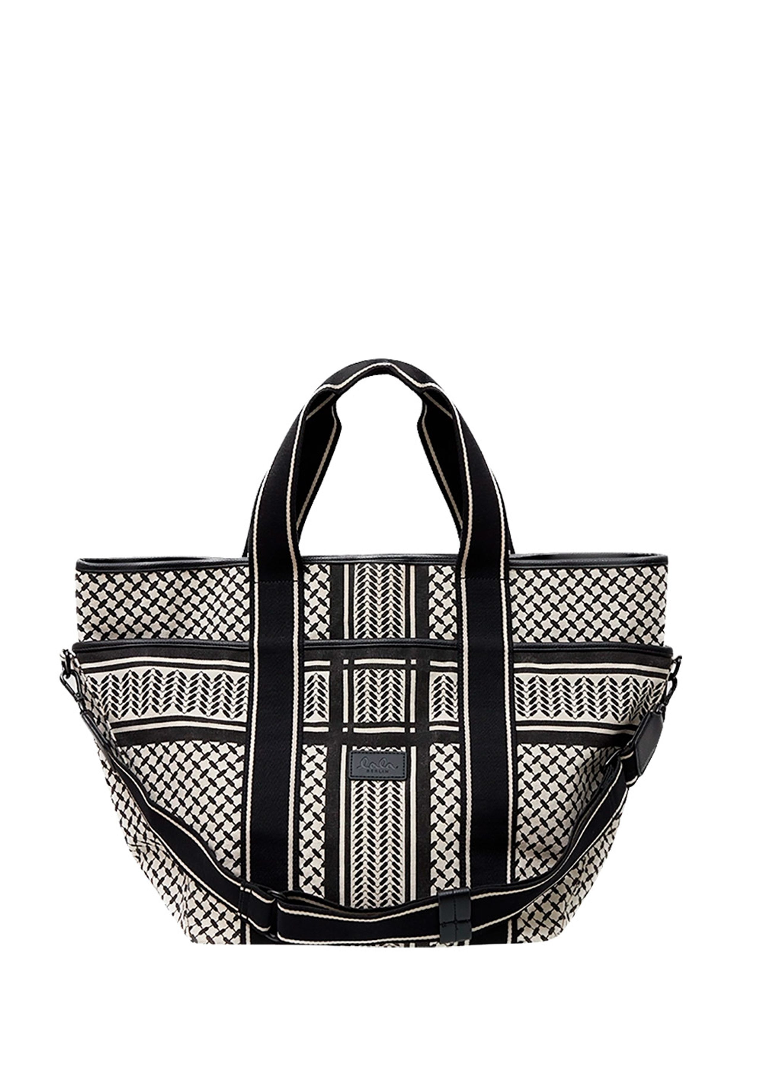 LALA Berlin - Alhelí - East West Tote Merge - heritage stripe black