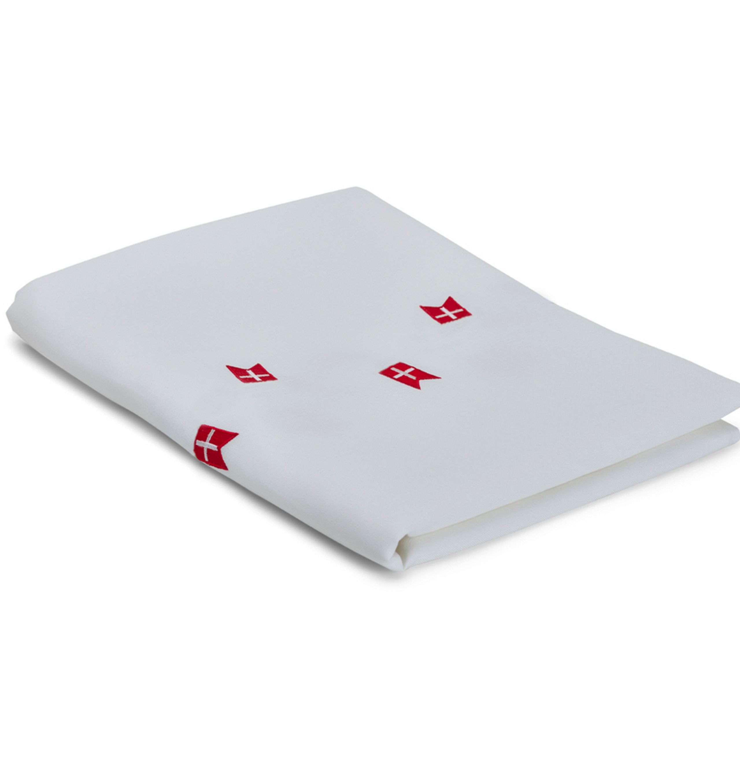 Langkilde & Søn - Tablecloth - Fødselsdagsdug af stof - White/Red