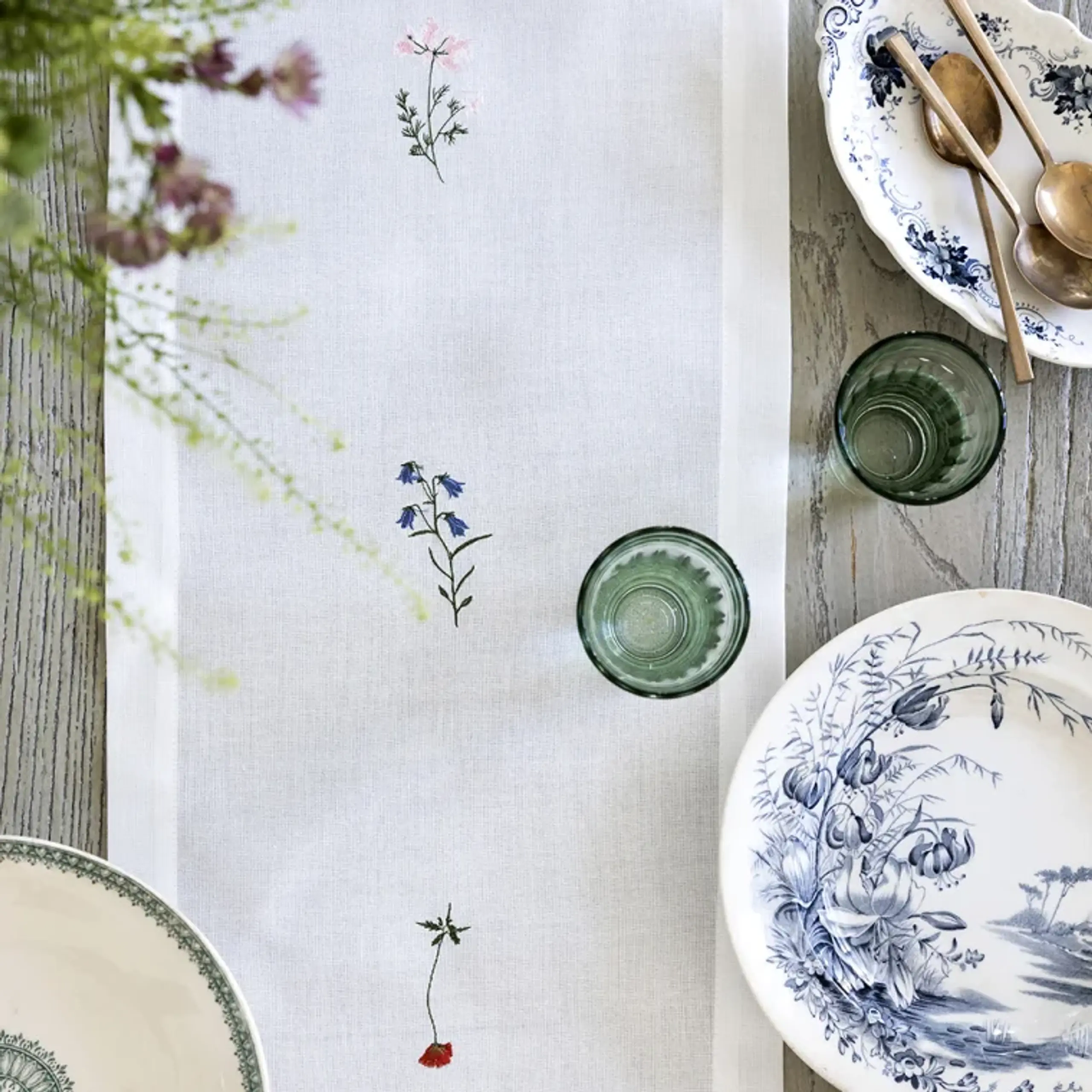 Langkilde & Søn - Tablecloth - FLORA Table-runner - Wild flowers