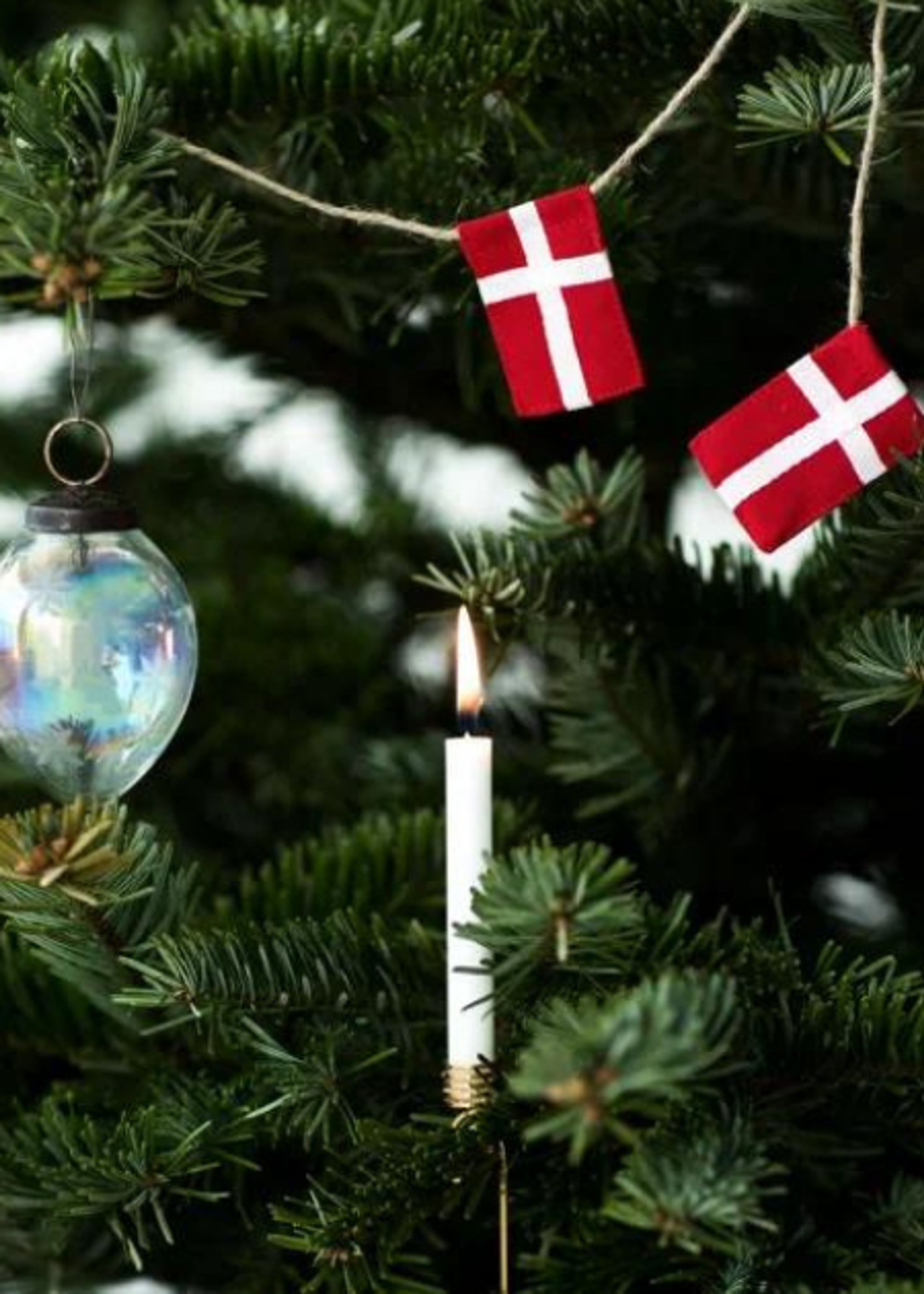 Langkilde & Søn - Flagranke - Flagranke Med Dannebrogsflag - Danmark - Small