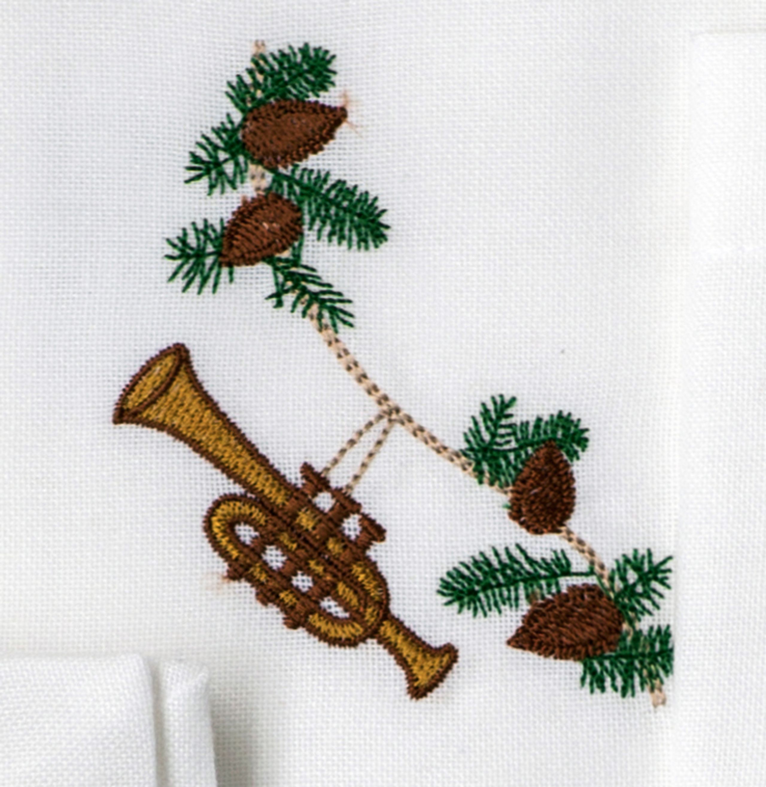 Langkilde & Søn - Cloth napkins - 6 Juleservietter i stof - White