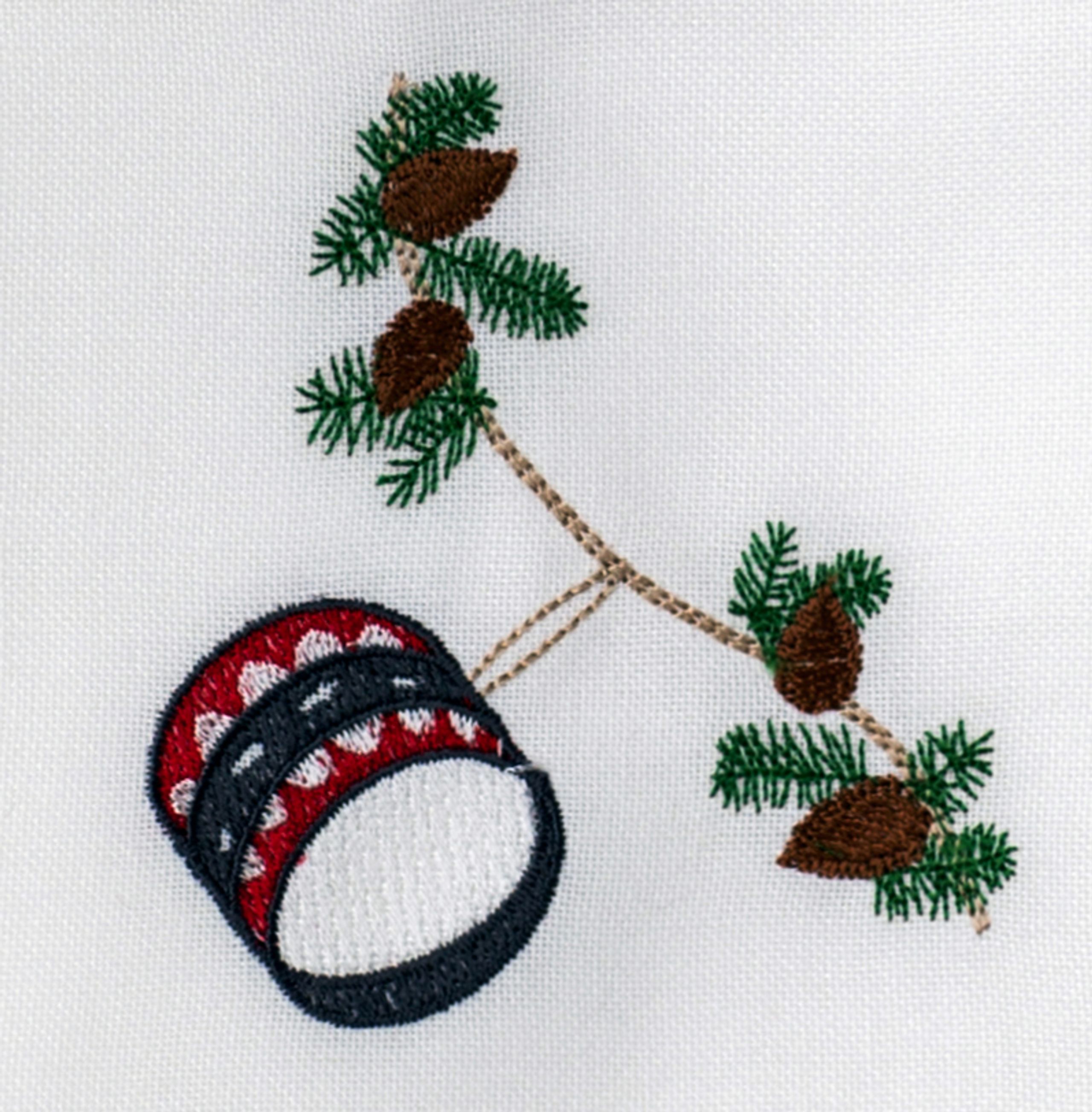 Langkilde & Søn - Cloth napkins - 6 Juleservietter i stof - White