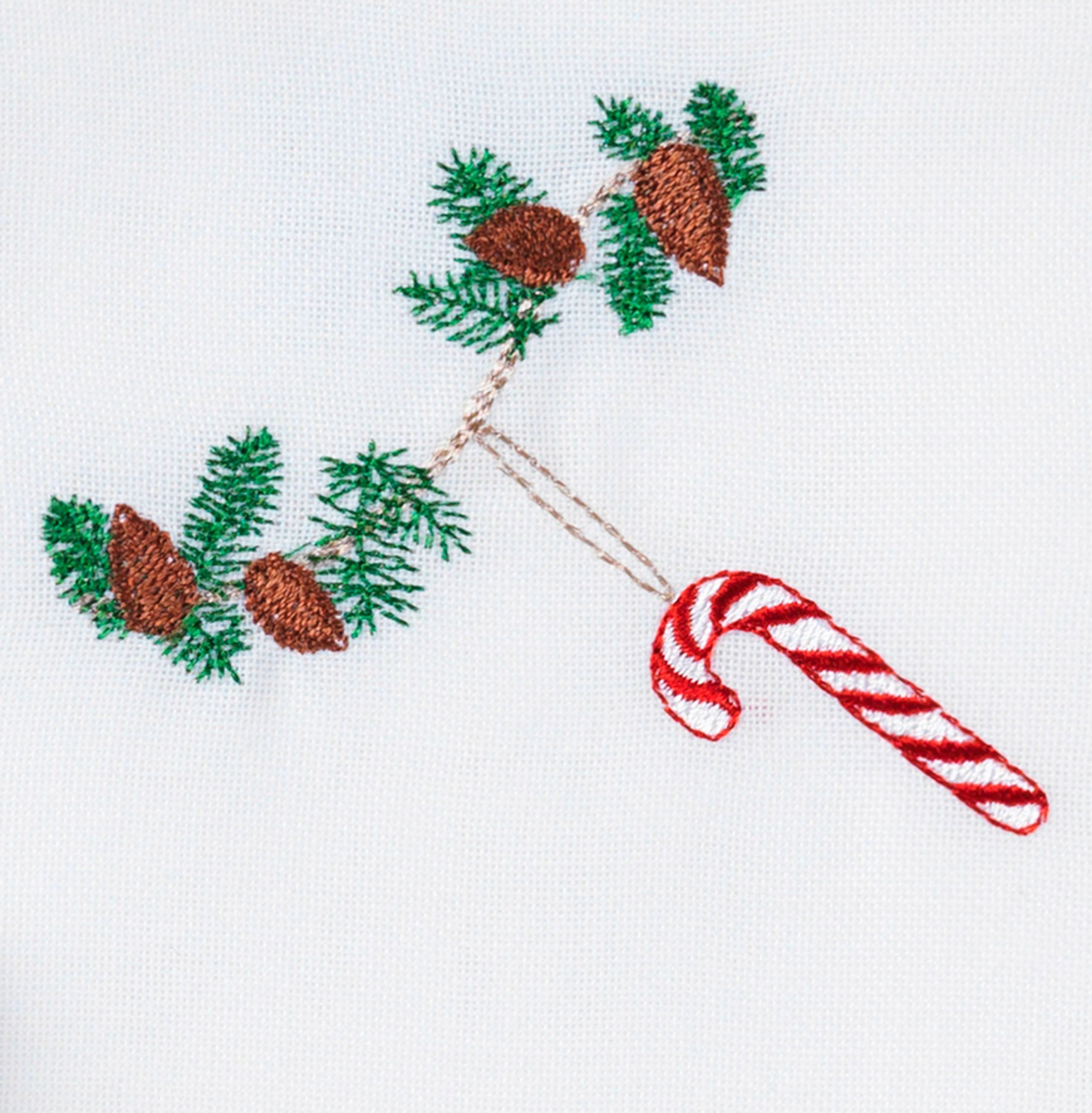 Langkilde & Søn - Cloth napkins - 6 Juleservietter i stof - White