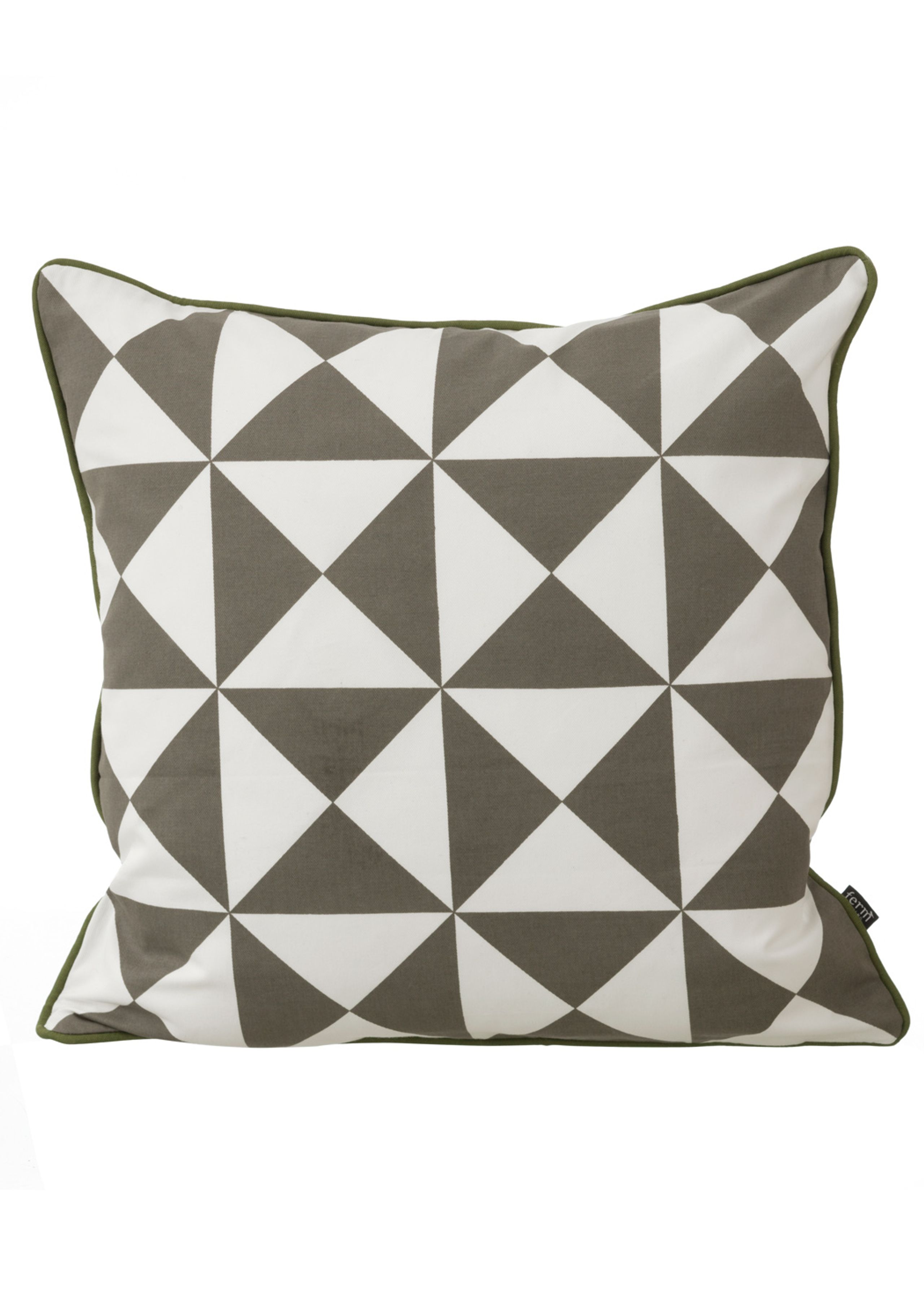 Ferm Living - Cushion - Large Geometry Cushion - Grey/Black