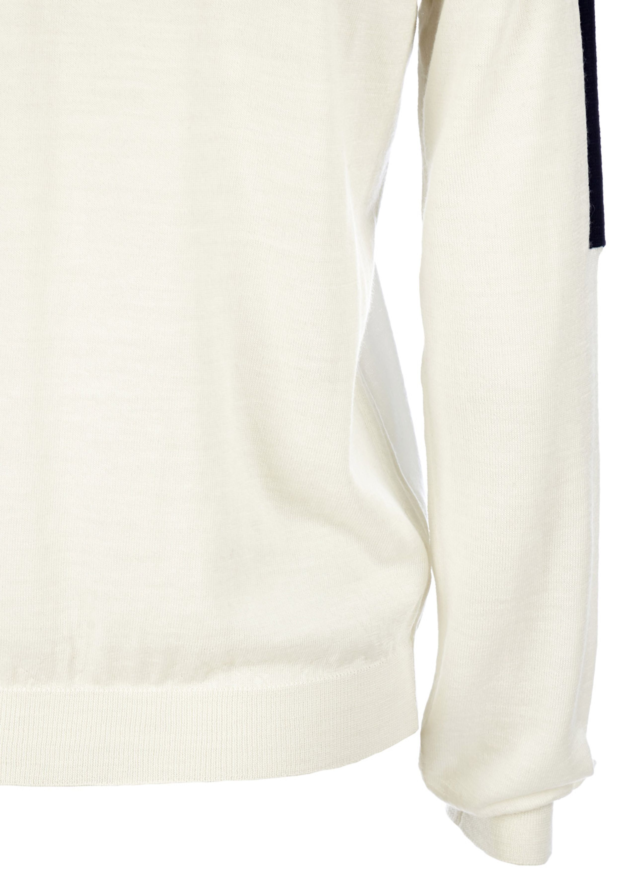 Le Mont Saint Michel - 1 - Crew-neck Contrasting Sweater - Offwhite/Navy