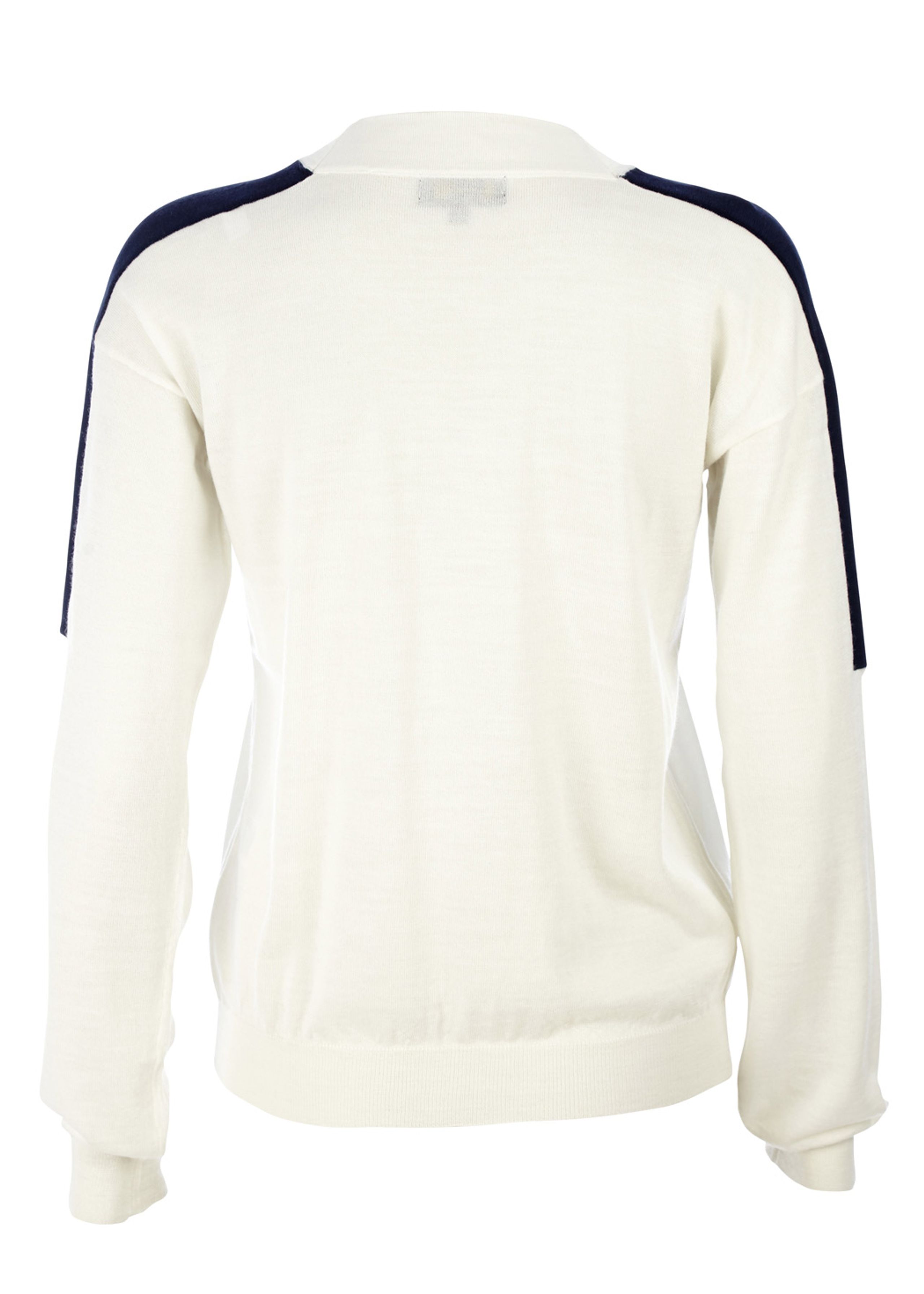 Le Mont Saint Michel - 1 - Crew-neck Contrasting Sweater - Offwhite/Navy
