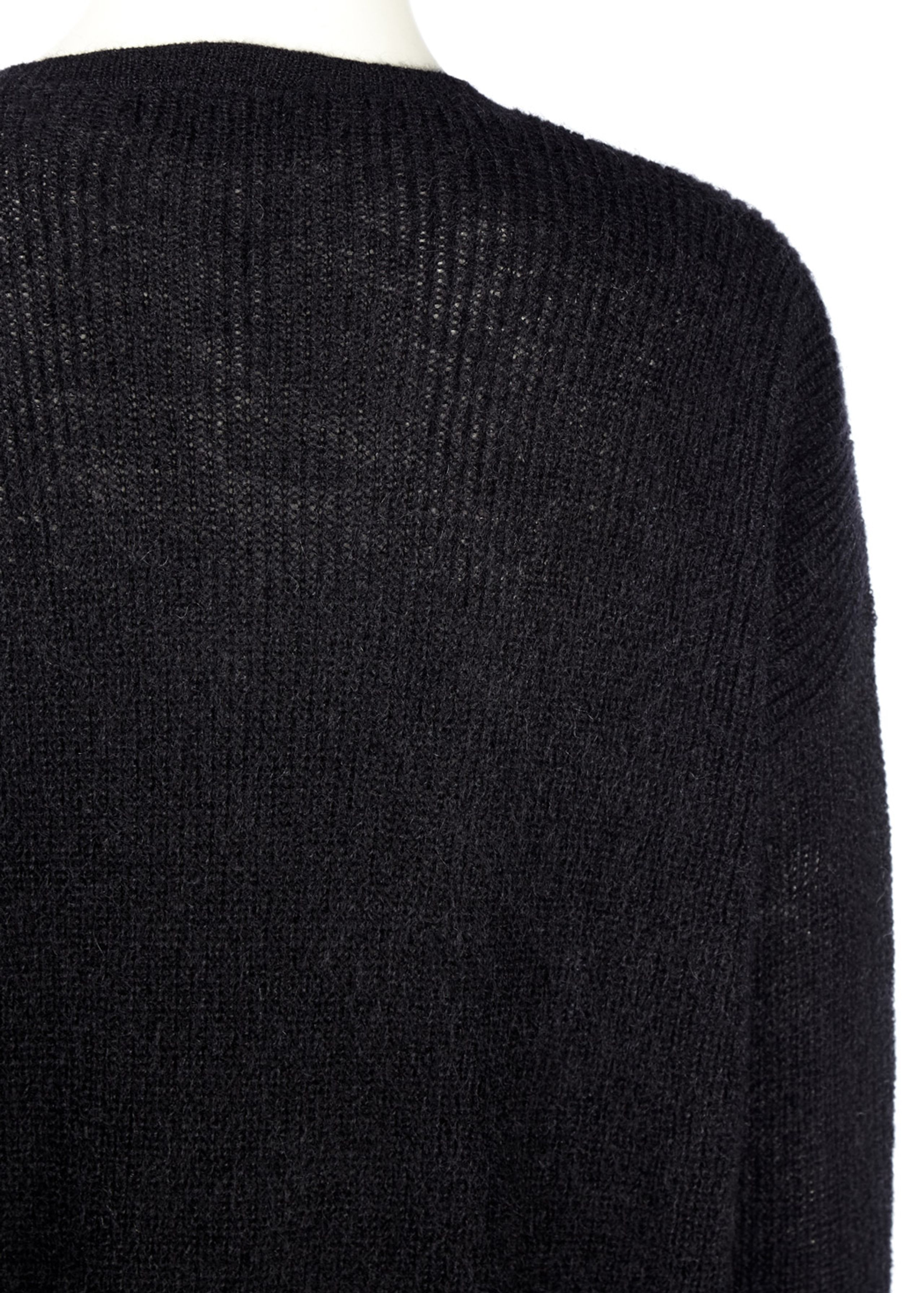 Le Mont Saint Michel - Knit - Superkid Mohair V-neck Sweater - Black