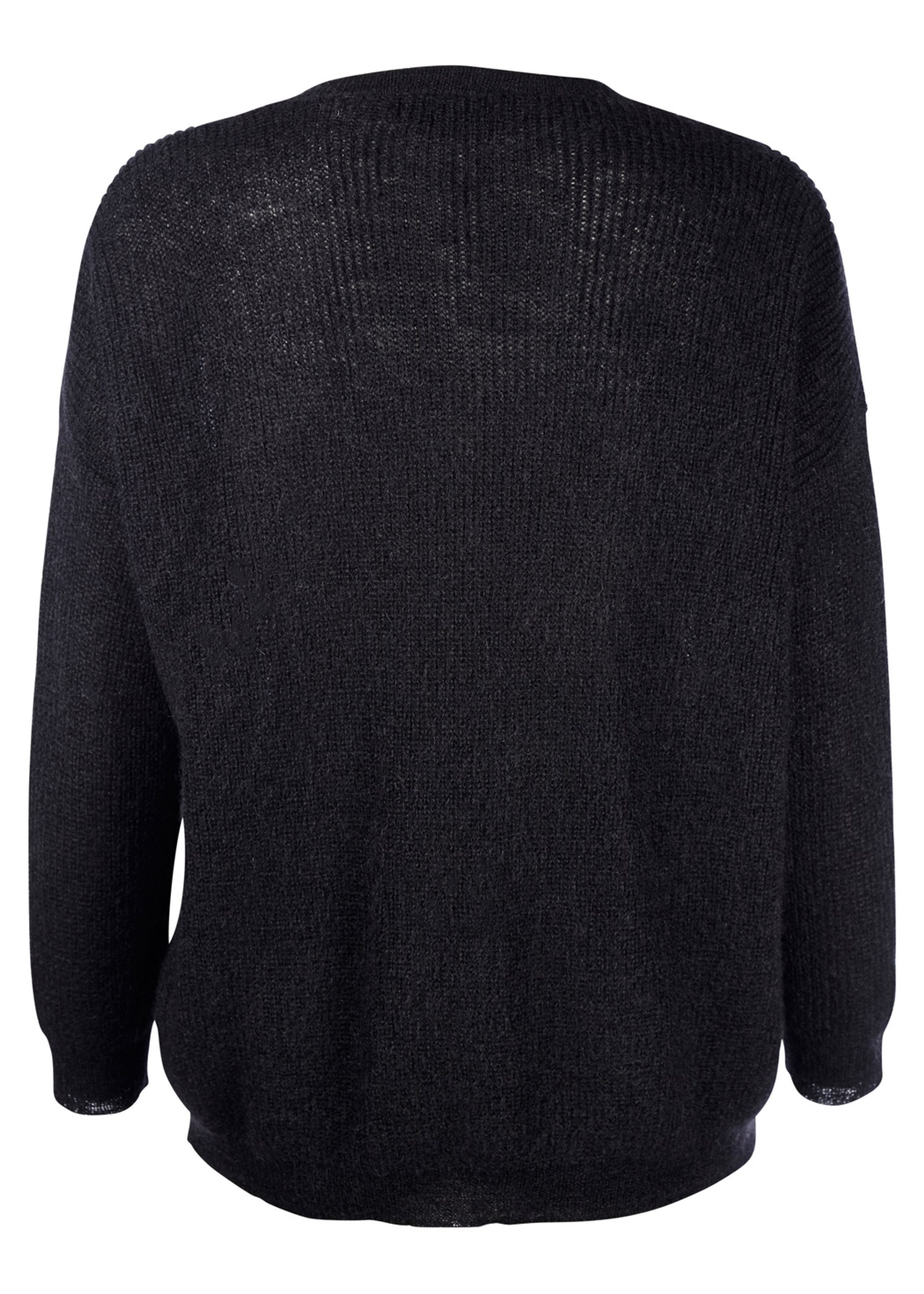 Le Mont Saint Michel - Knit - Superkid Mohair V-neck Sweater - Black