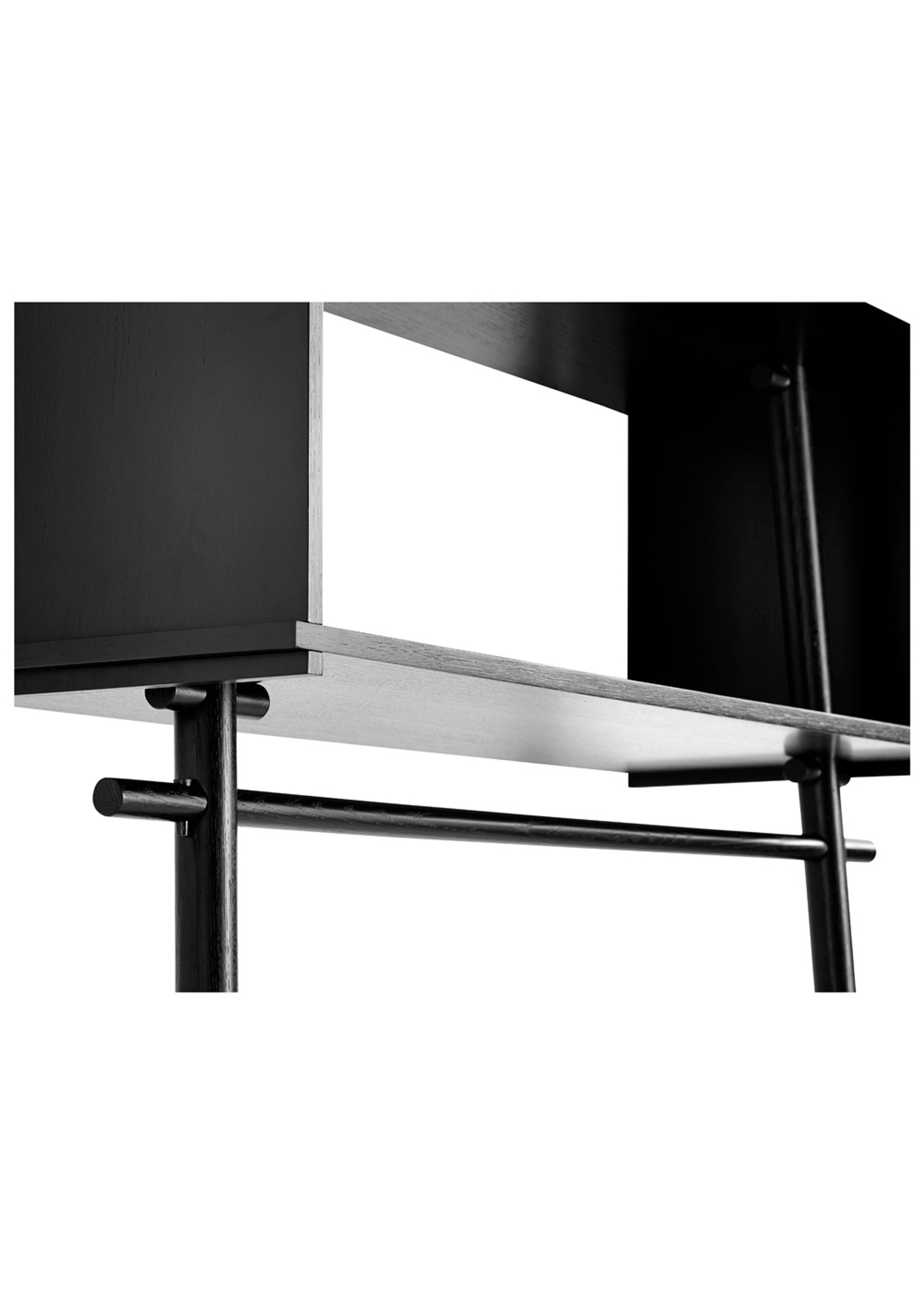 LEMUS - Shelf - Töjbox - Large / Black painted oak