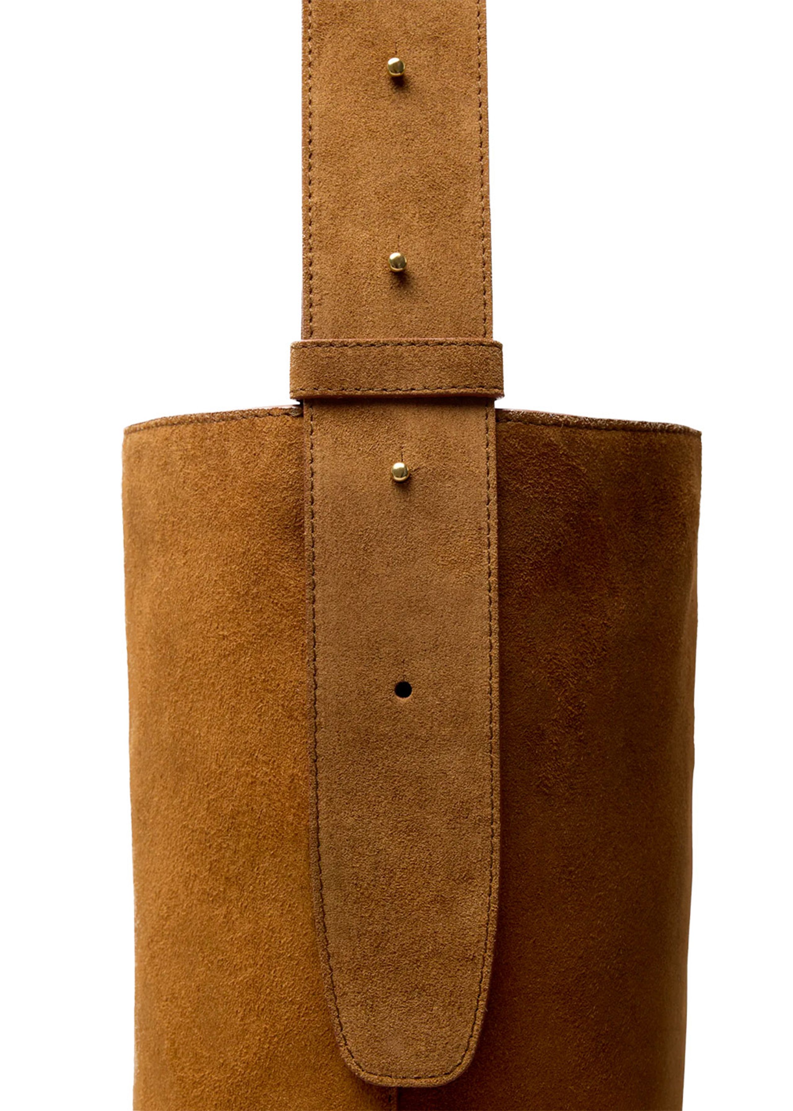 LIÈ STUDIO - Crossbody bag - The Norma Tote - Maple Brown Suede