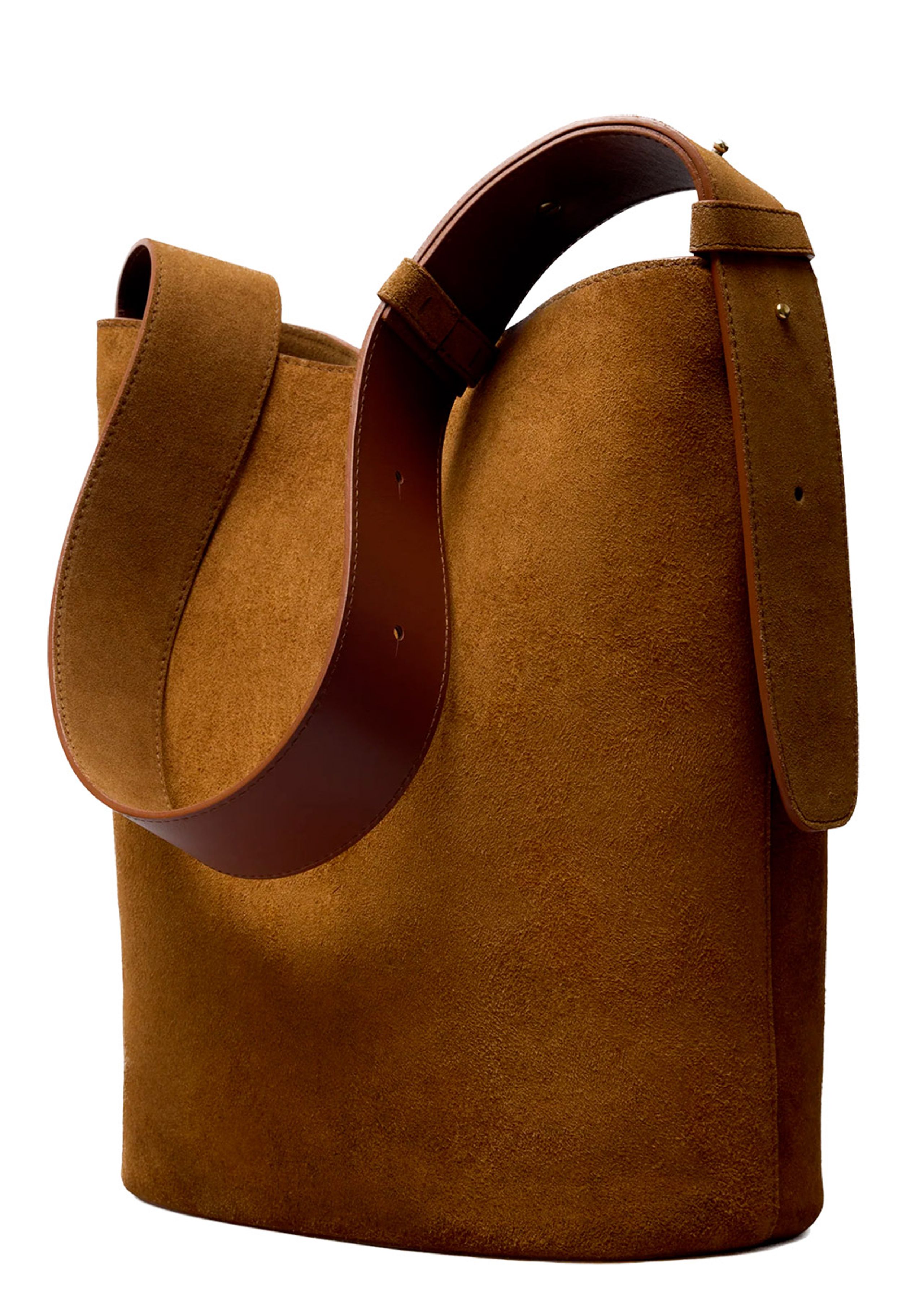 LIÈ STUDIO - Crossbody bag - The Norma Tote - Maple Brown Suede