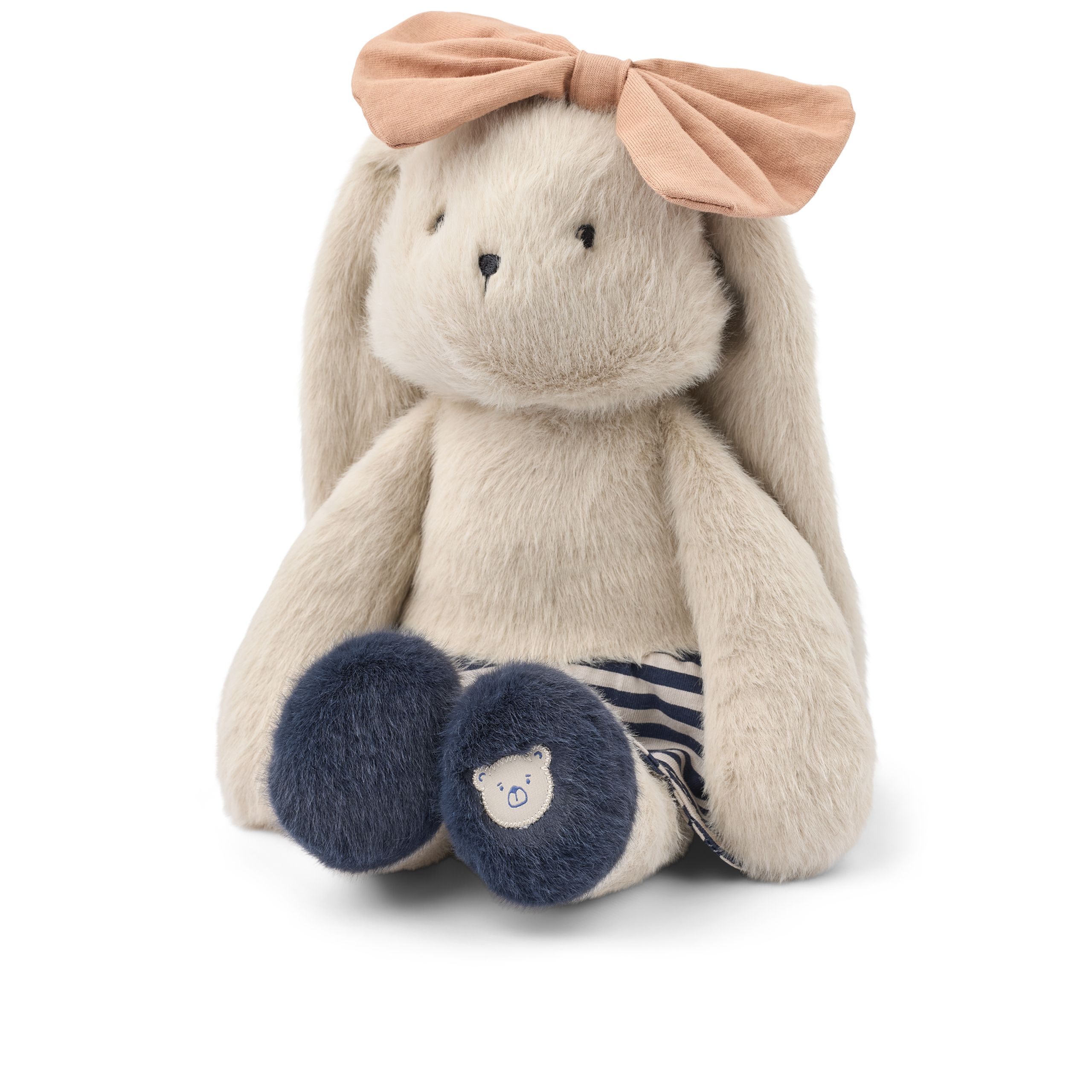 LIEWOOD - Plush toys - Babette Rabbit Celebration Teddy - Mist / Navy stripe mix